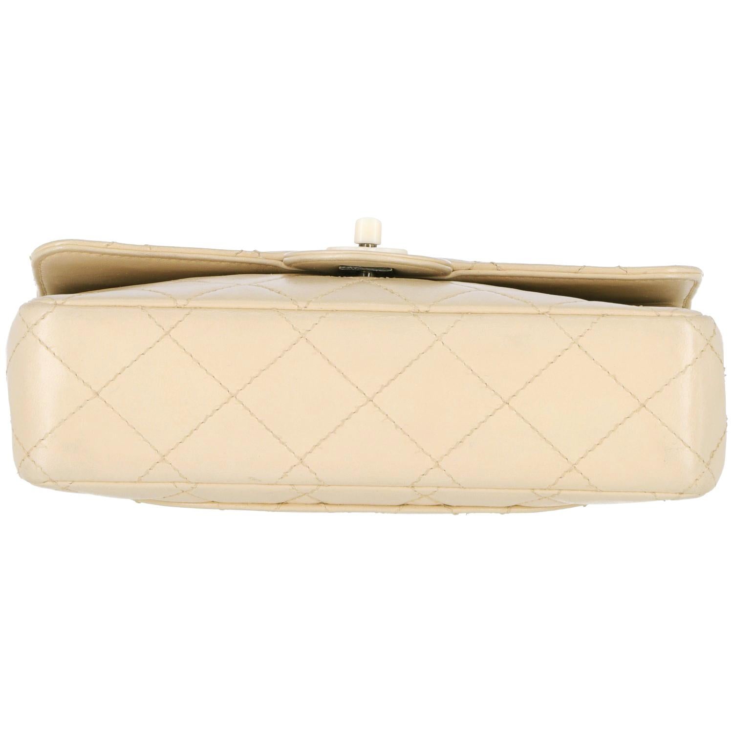 1990s Chanel beige leather bag  1