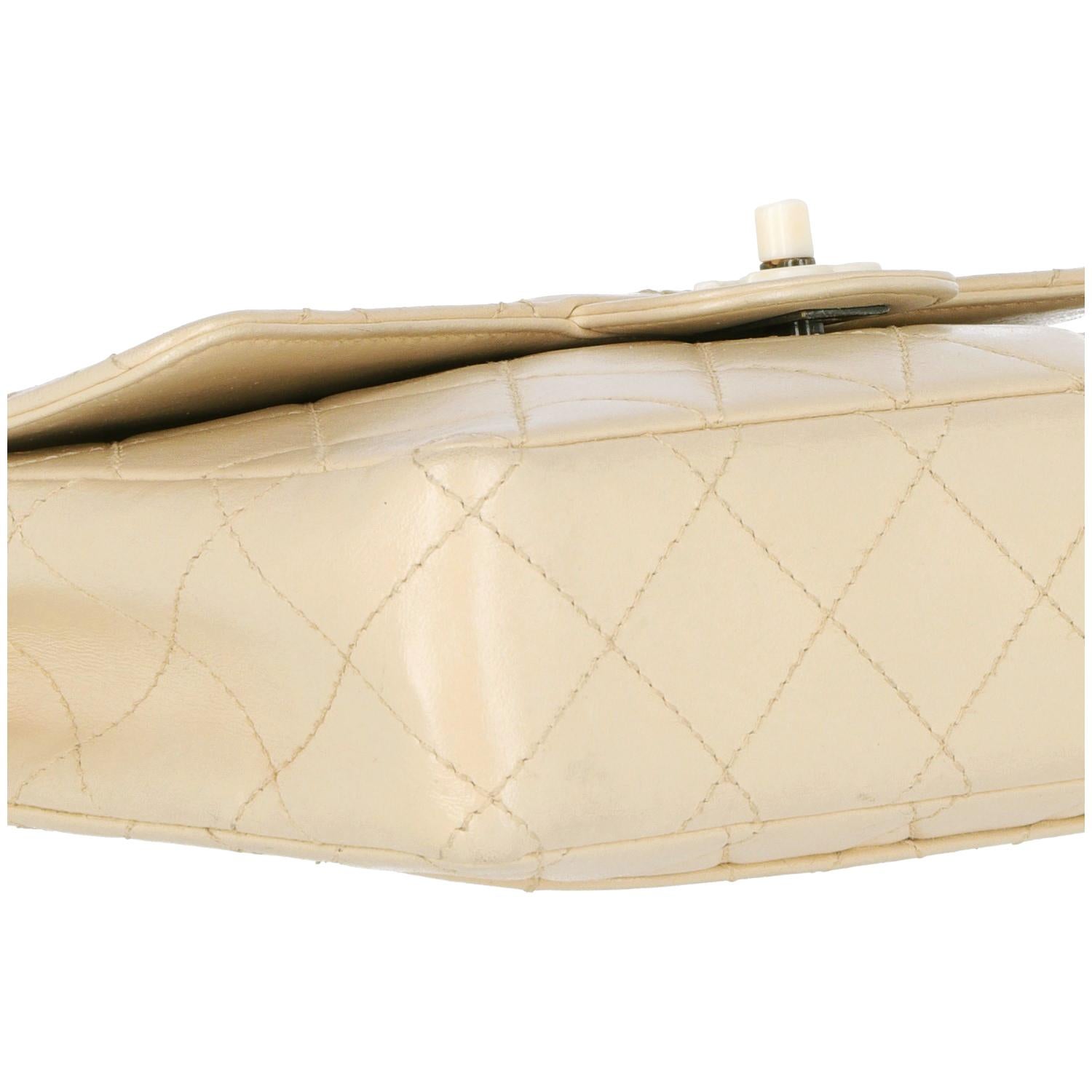 1990s Chanel beige leather bag  2
