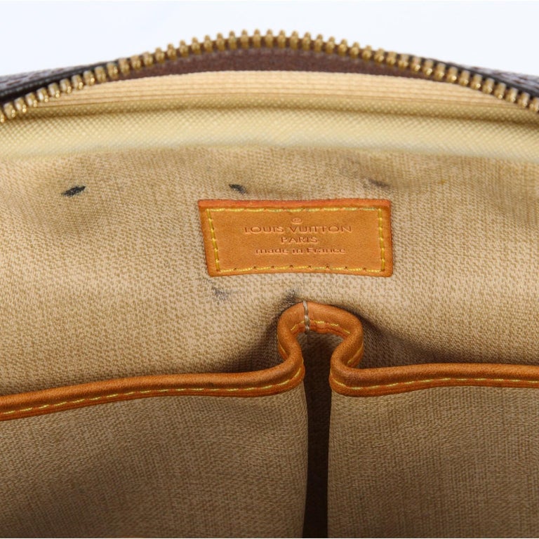 LOUIS VUITTON Deauville Mini Monogram Canvas Shoulder Bag Brown