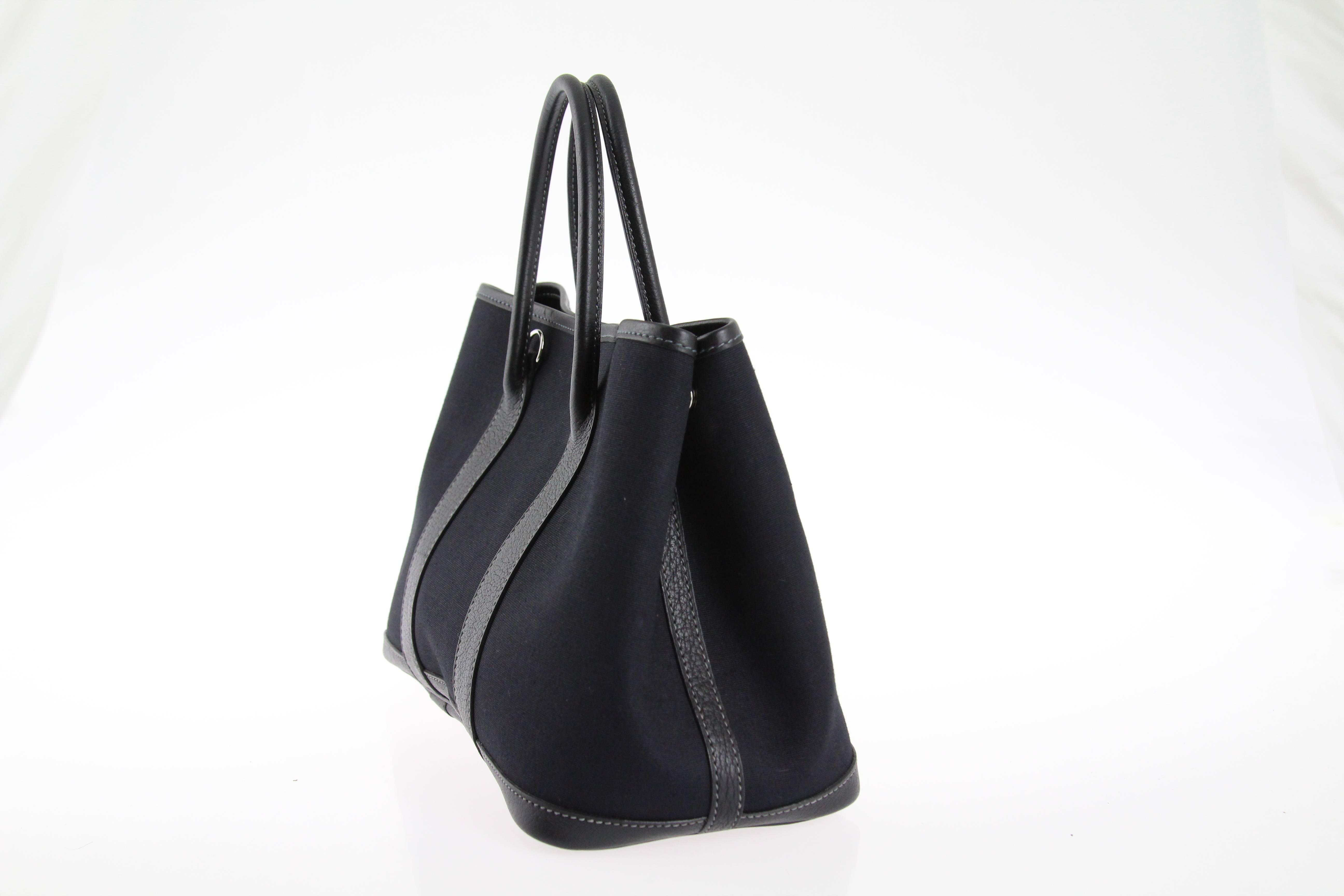 Black 2004 Hermès Garden Party Handbag