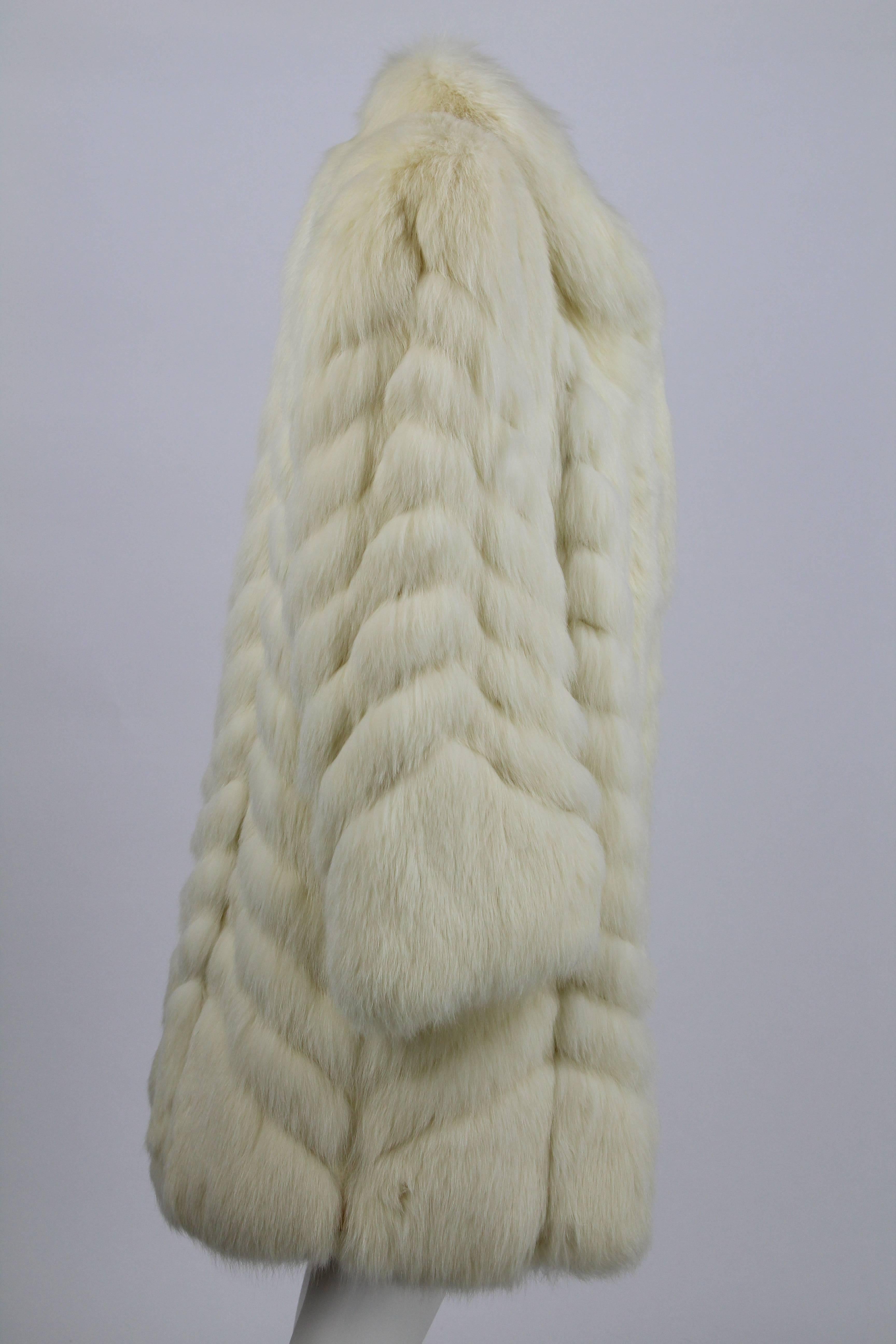 Gray 1980s Christian Dior fox fur coat