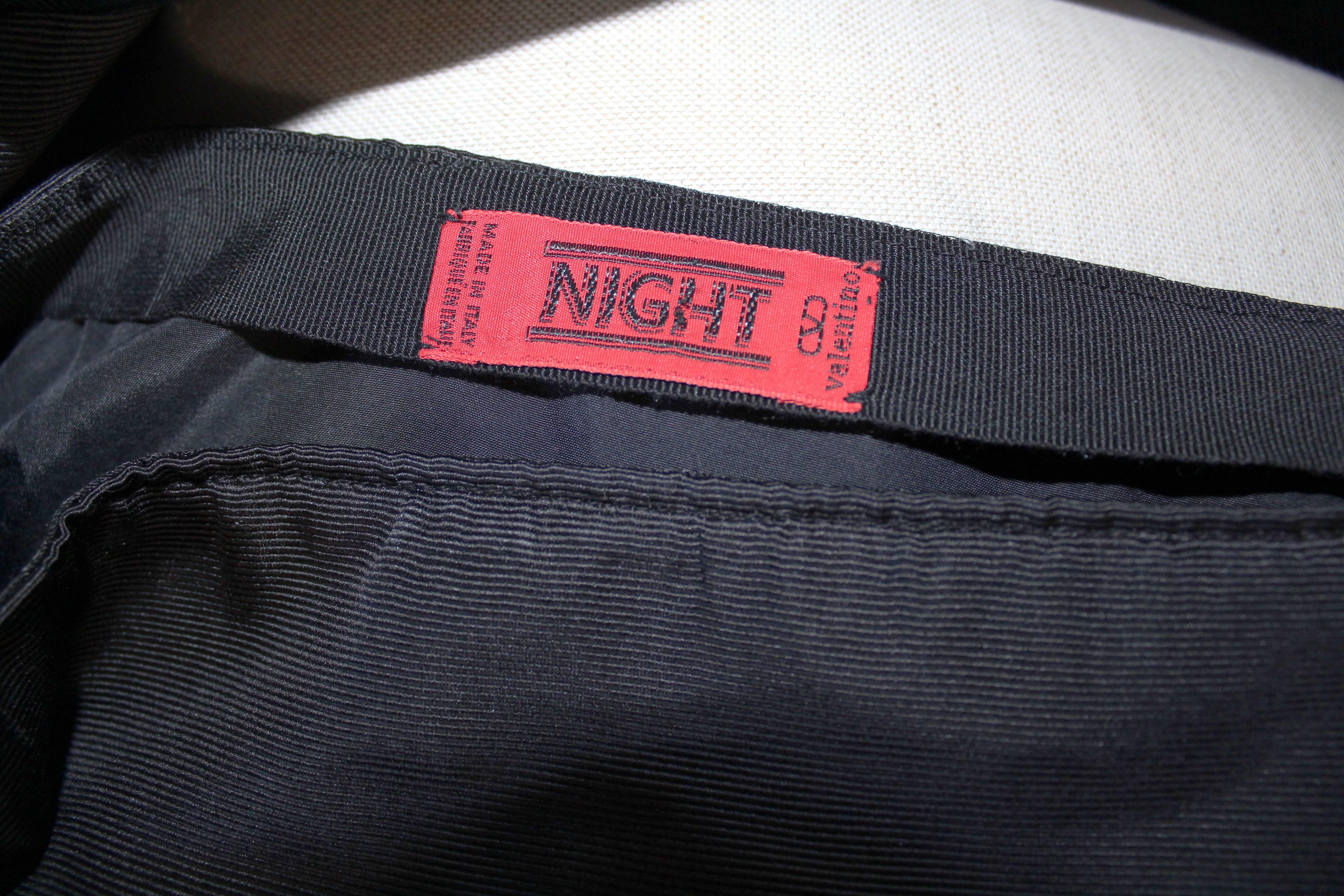 1990s Valentino Night Draped Asymmetric Skirt 3