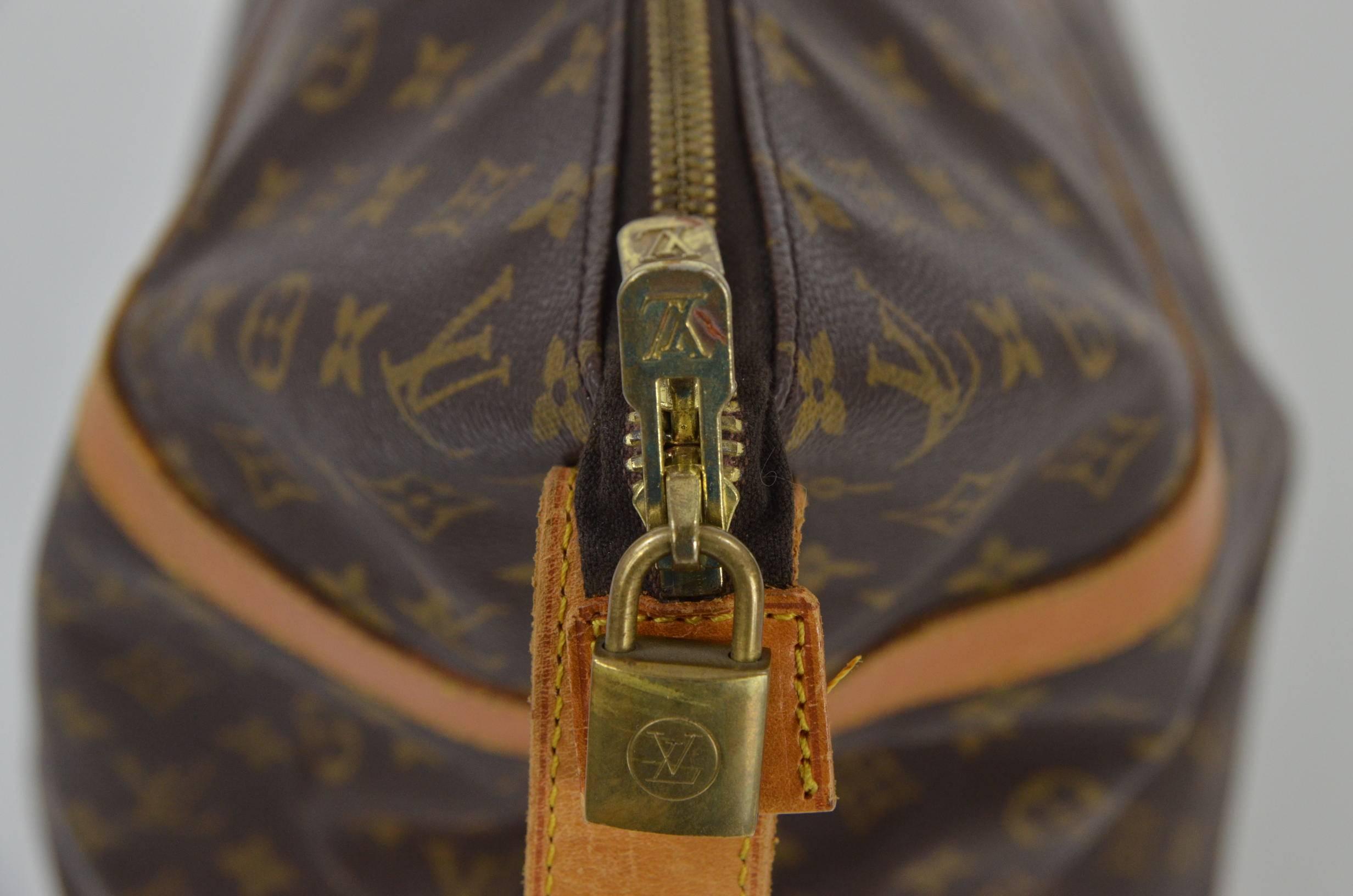 Women's or Men's 1980s Louis Vuitton Monogram Leather Holdall