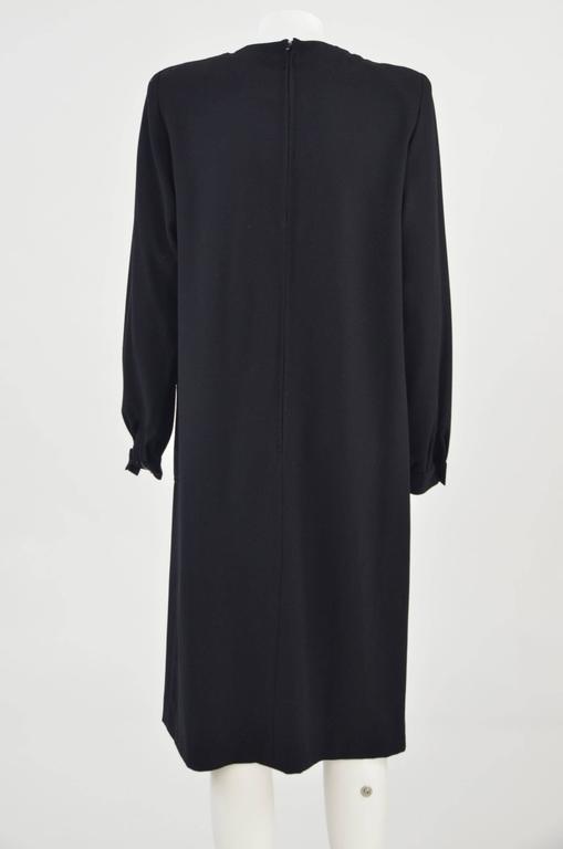 1980s Salvatore Ferragamo Black Wool Dress For Sale at 1stDibs ...