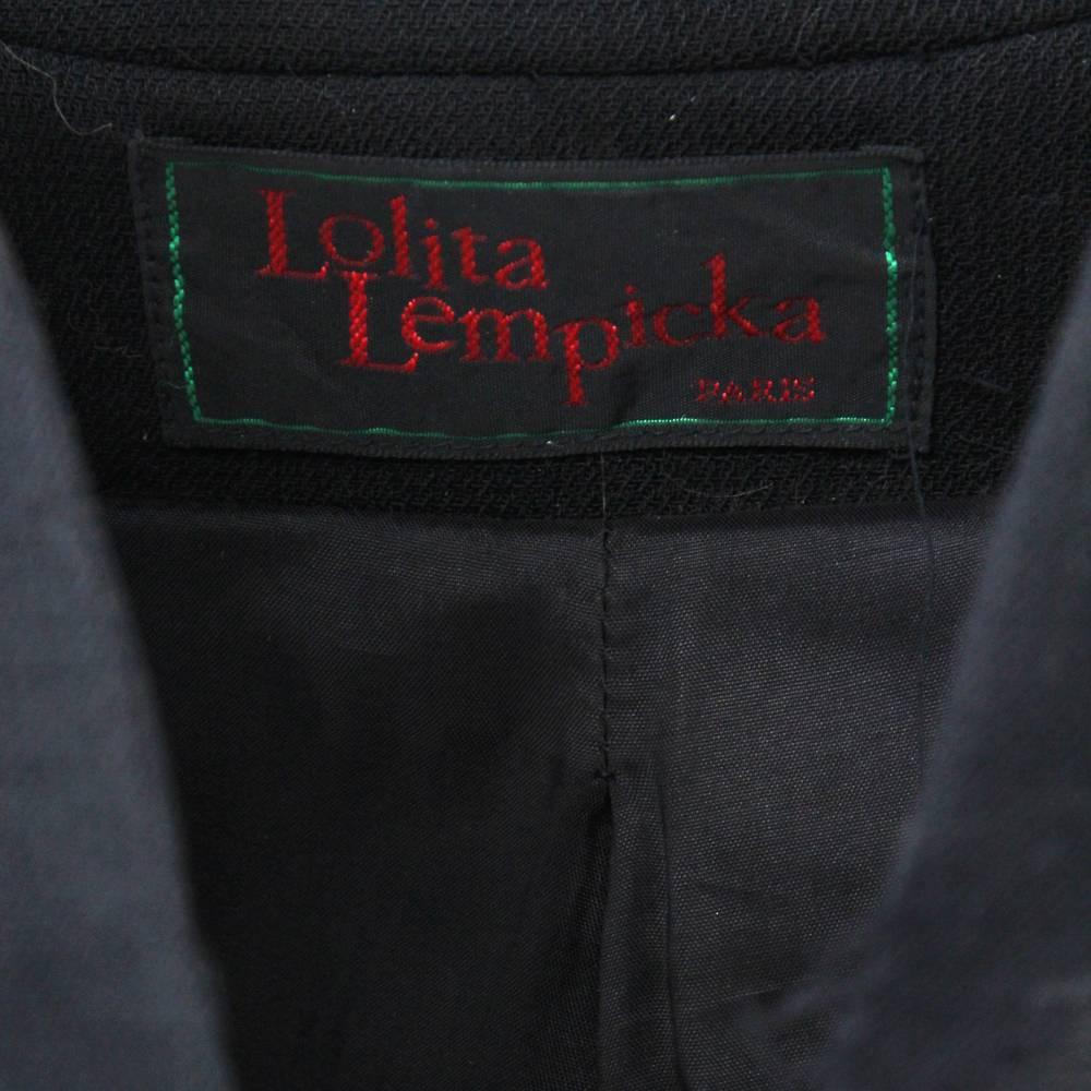 1990s Lolita Lempicka Black Bolero with Silver Fox Stole In Good Condition In Lugo (RA), IT