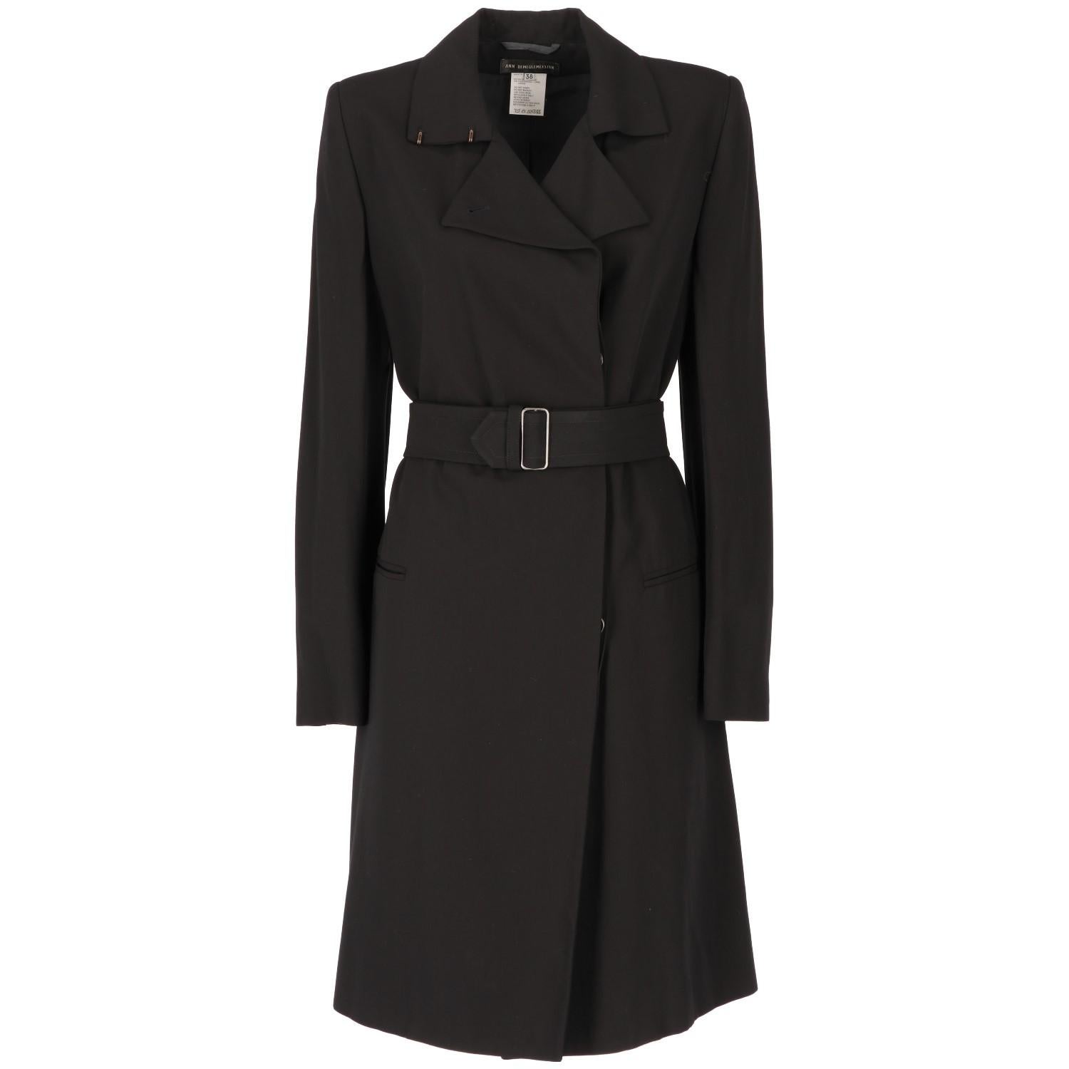 2000s Ann Demeulemeester Black Vintage Overcoat