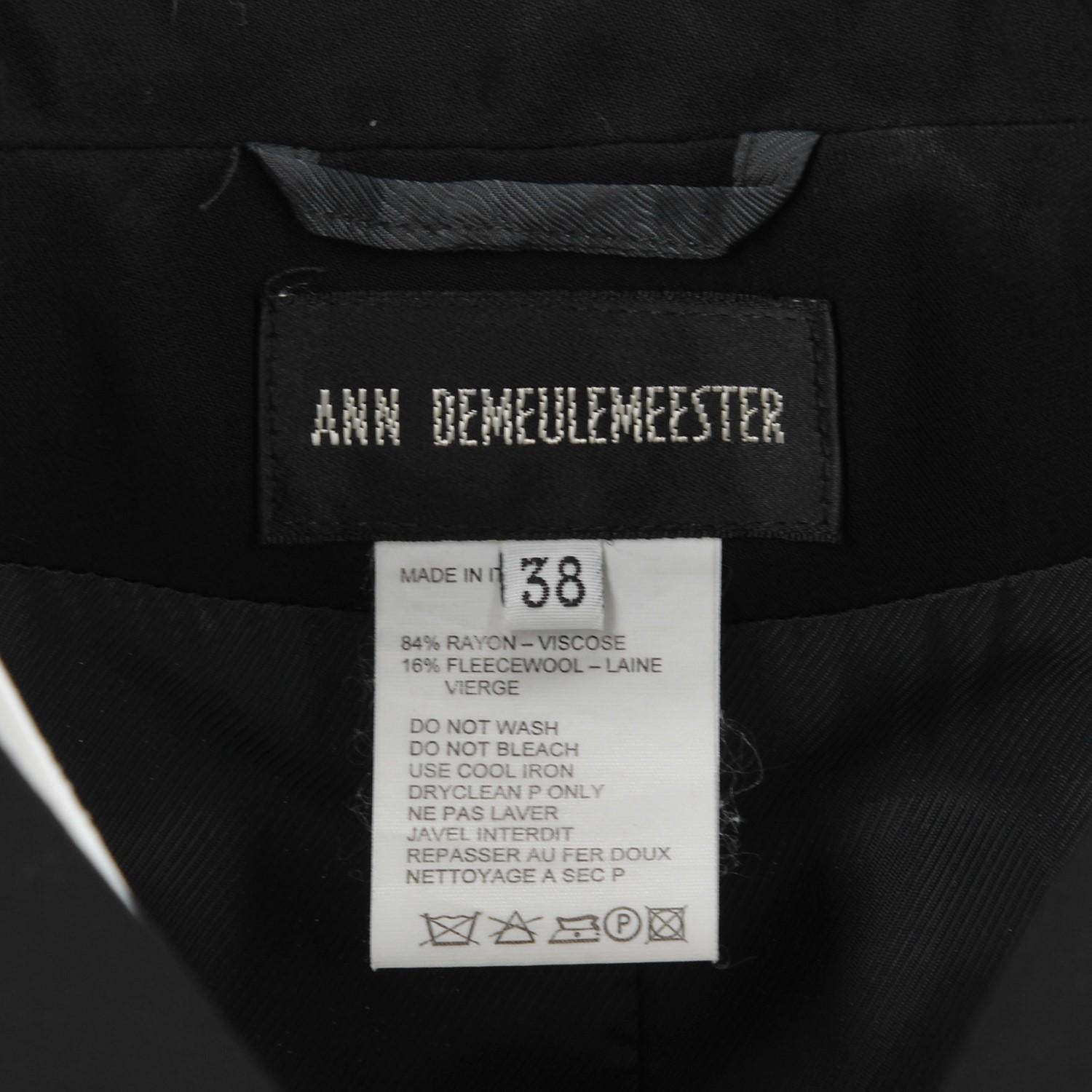 2000s Ann Demeulemeester Black Vintage Overcoat 5
