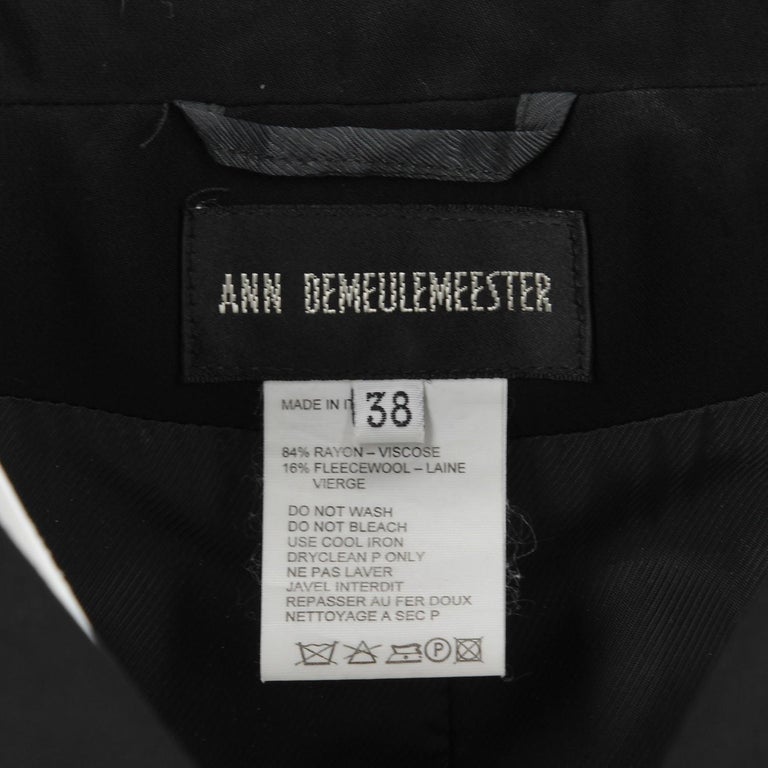 2000s Ann Demeulemeester Black Vintage Overcoat at 1stDibs