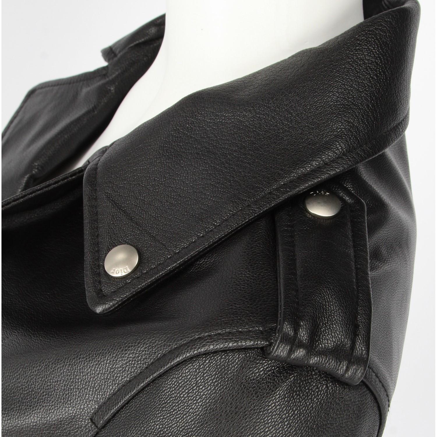 2010s Dior Black Leather Biker Jacket  1