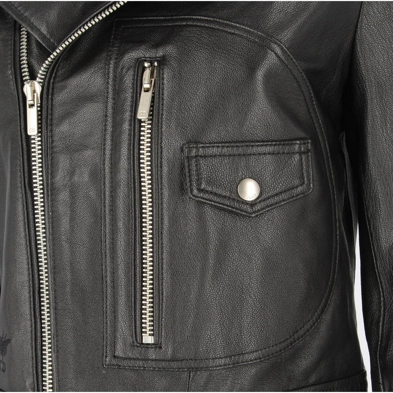 2010s Dior Black Leather Biker Jacket at 1stDibs
