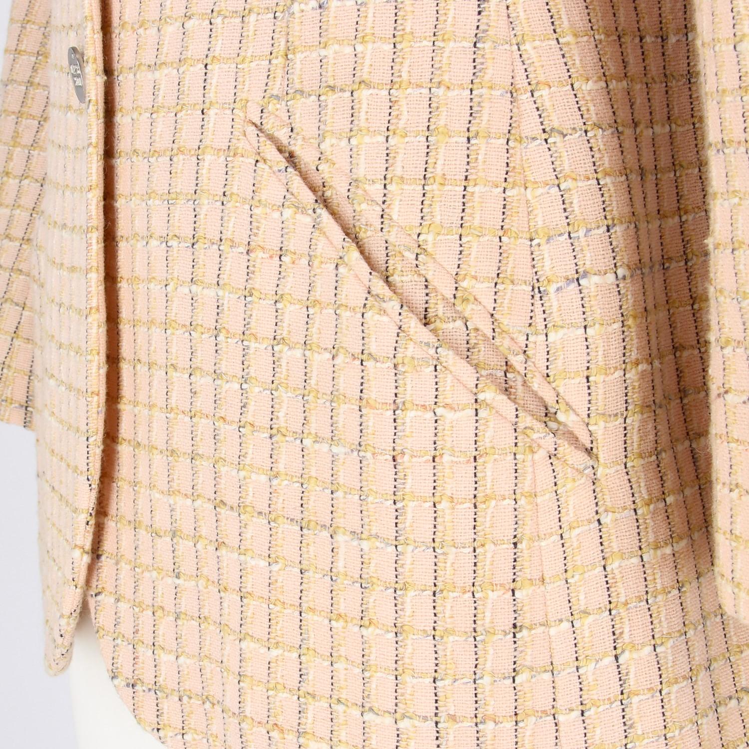 Chanel Pink Wool Vintage Jacket, 1990s 2