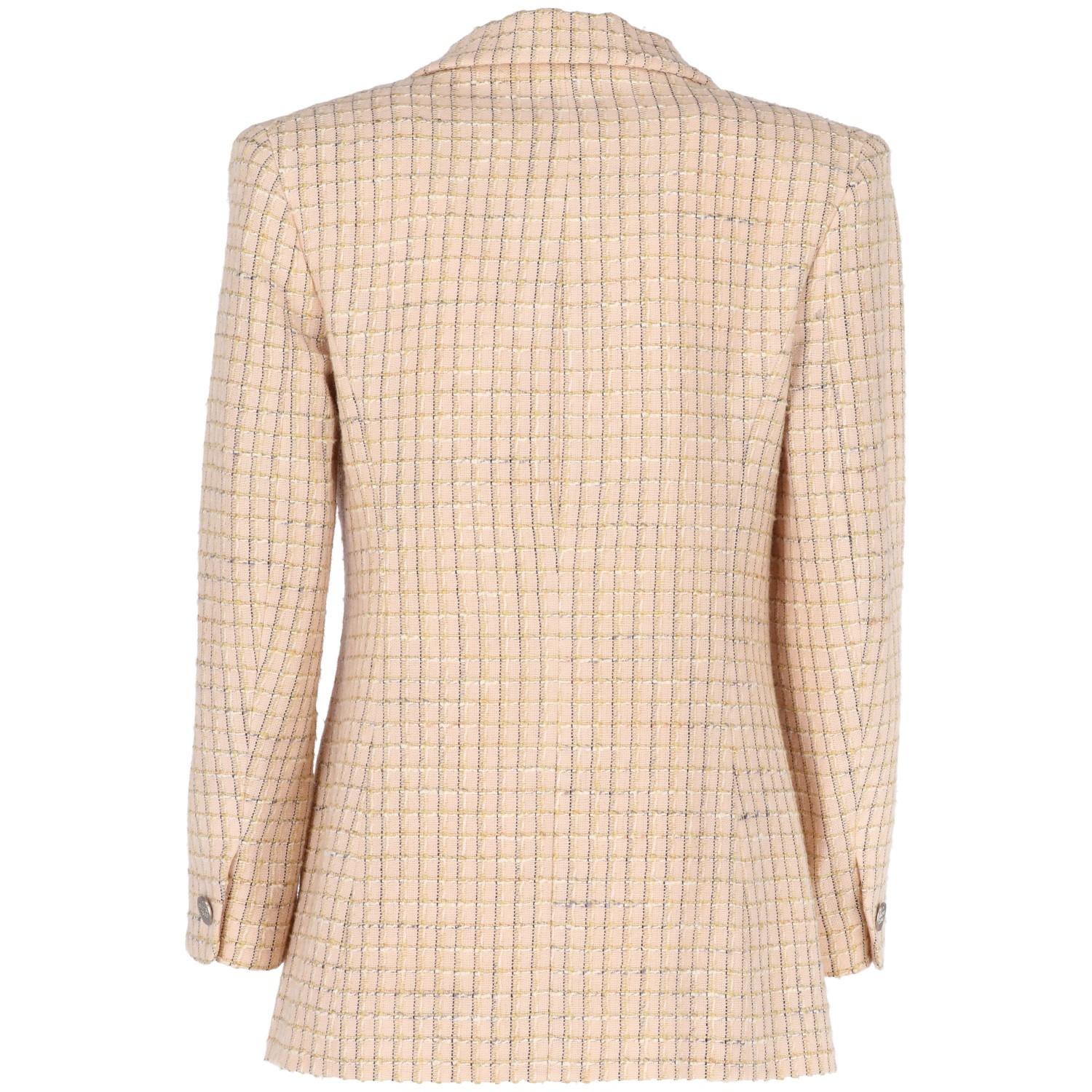 Chanel Pink Wool Vintage Jacket, 1990s In Fair Condition In Lugo (RA), IT
