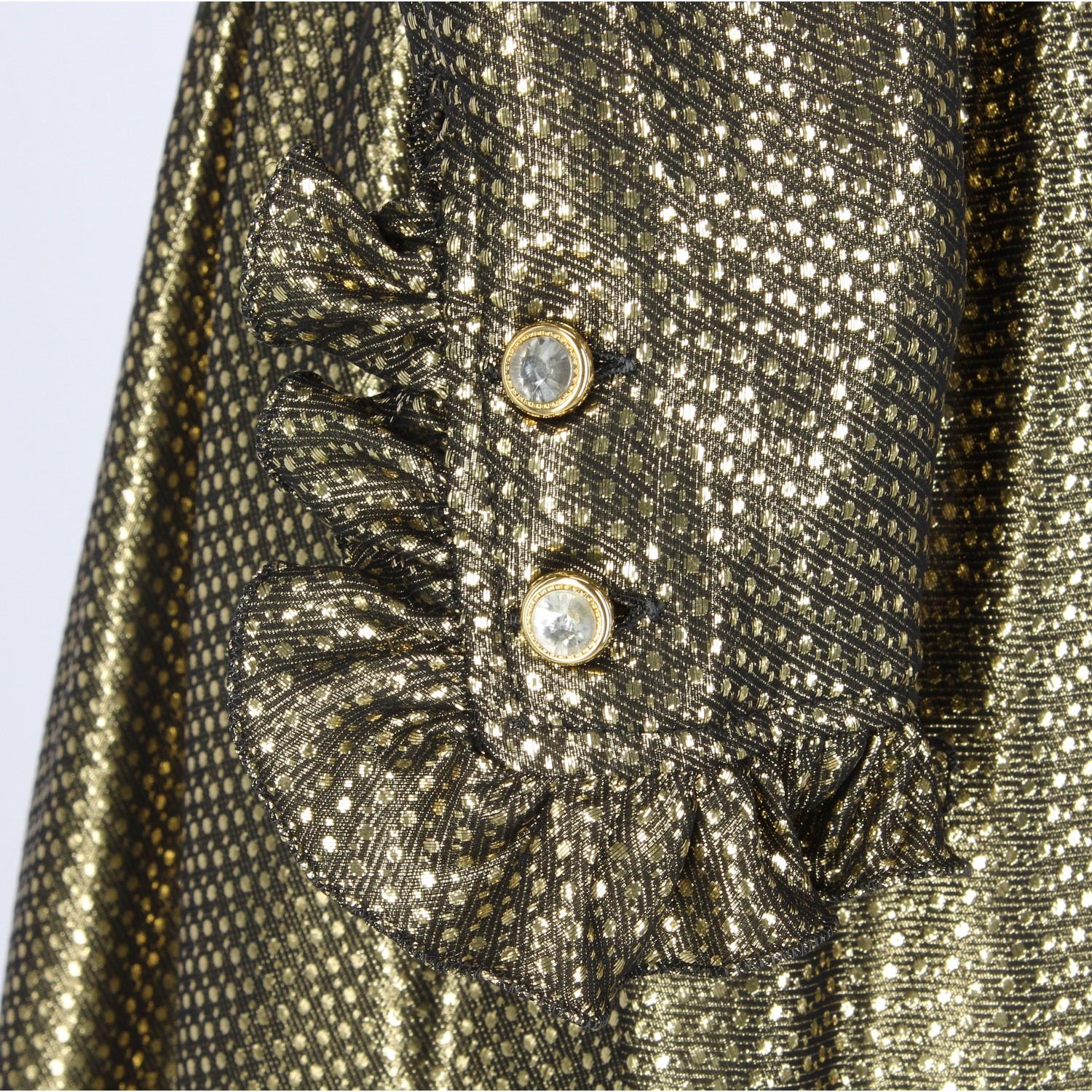 1980s Valentino gold lurex Dress 1