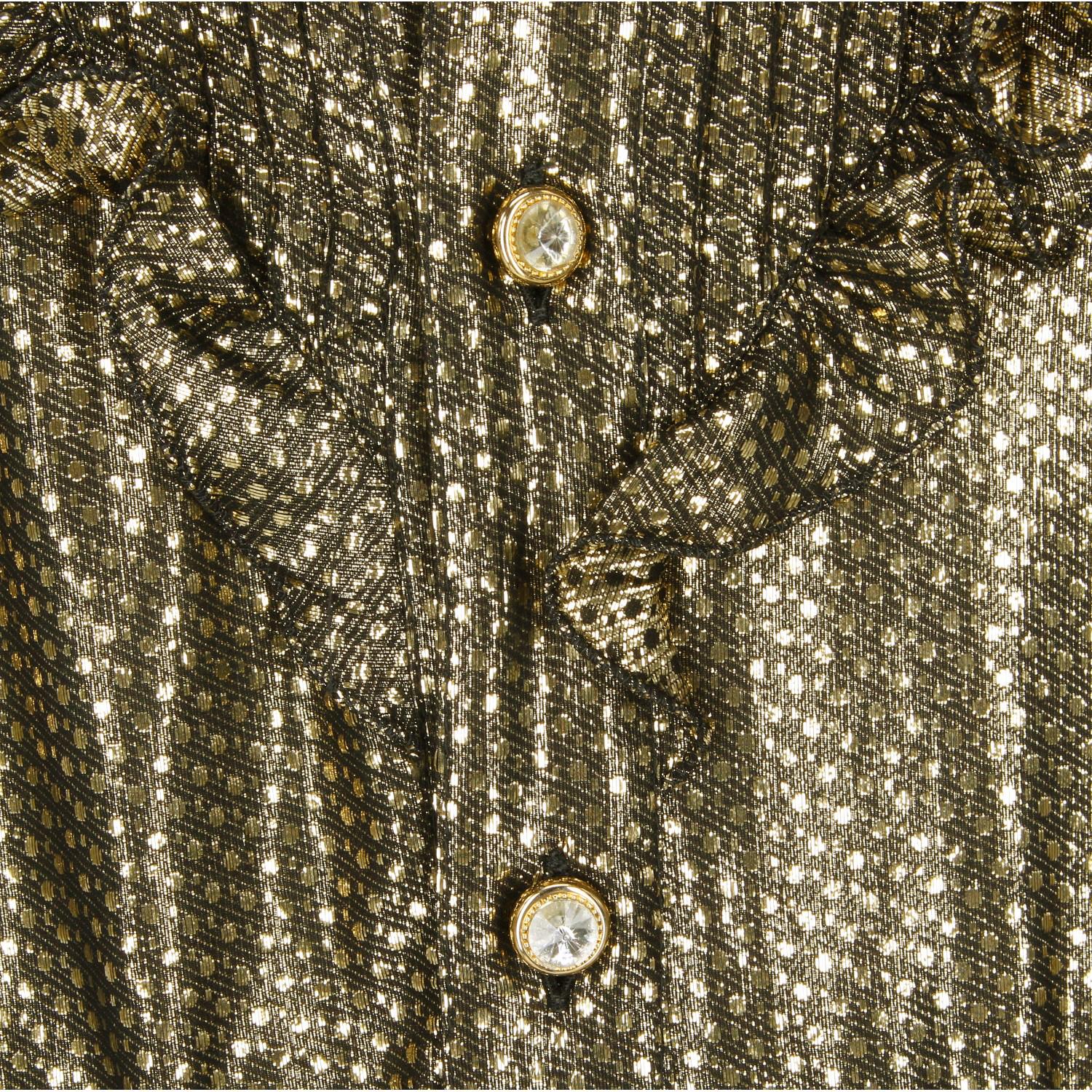 Women's or Men's 1980s Valentino gold lurex Dress