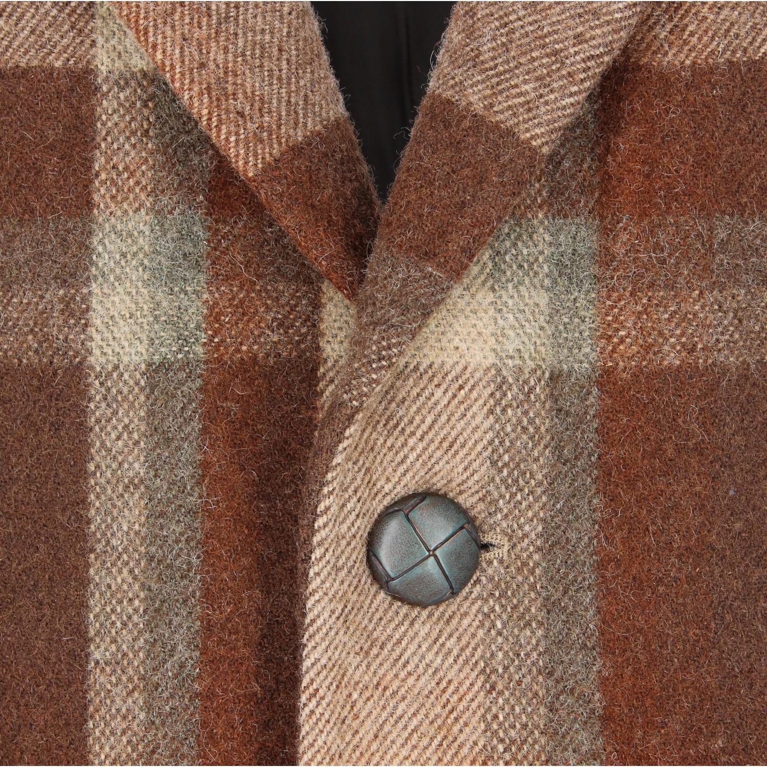 Hugo Boss Vintage Wool Tartan Coat, 1990s  In Good Condition In Lugo (RA), IT