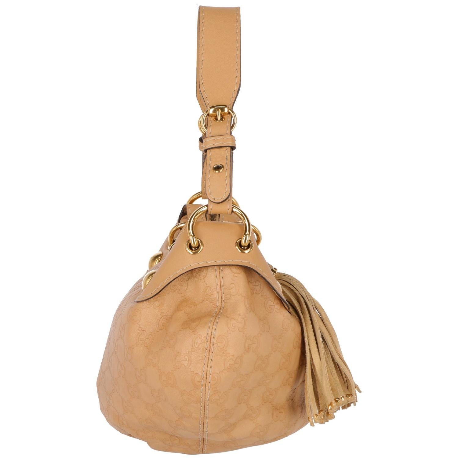 Gucci beige leather bag In Excellent Condition In Lugo (RA), IT