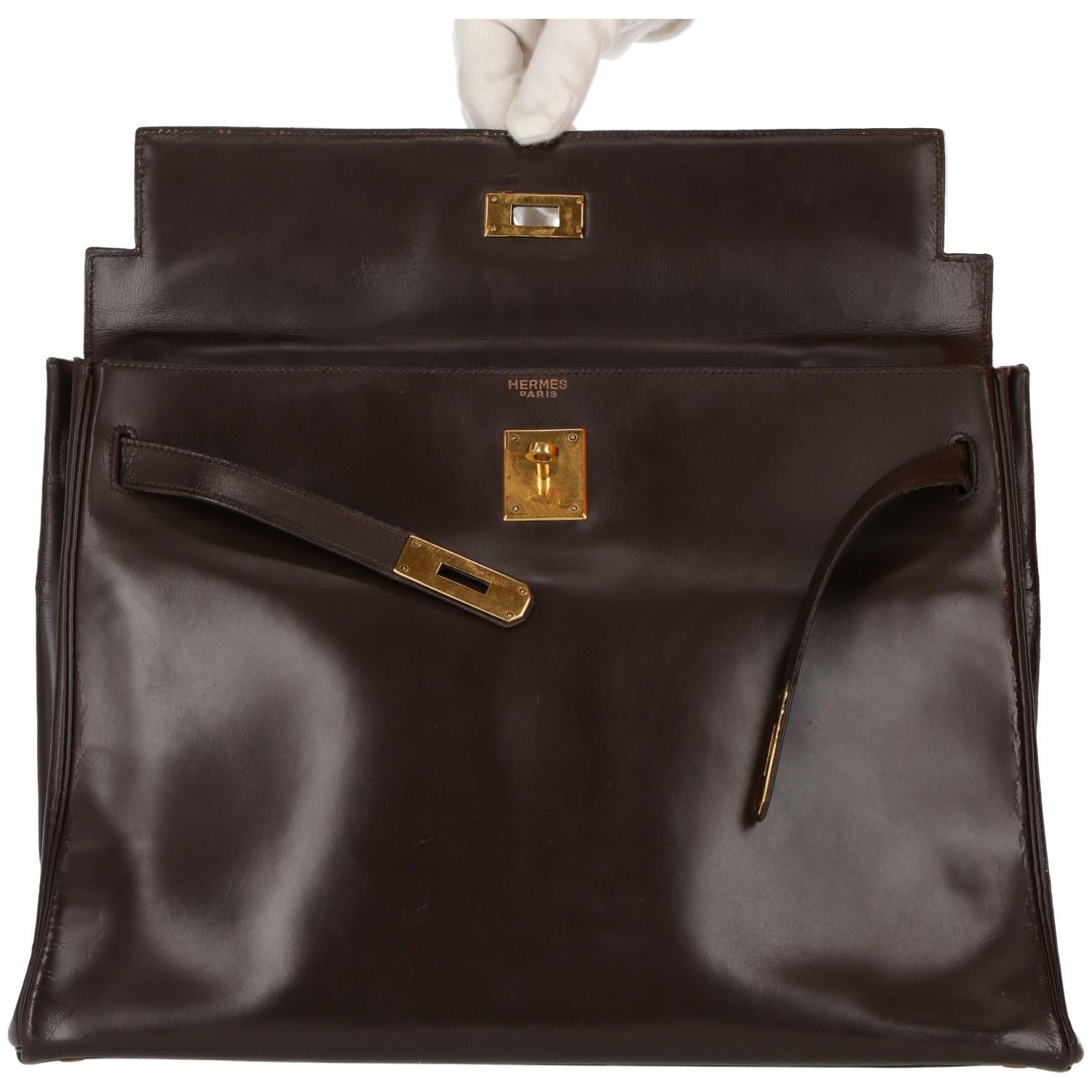 1966s Hermès Vintage Brown Leather Kelly Bag 6