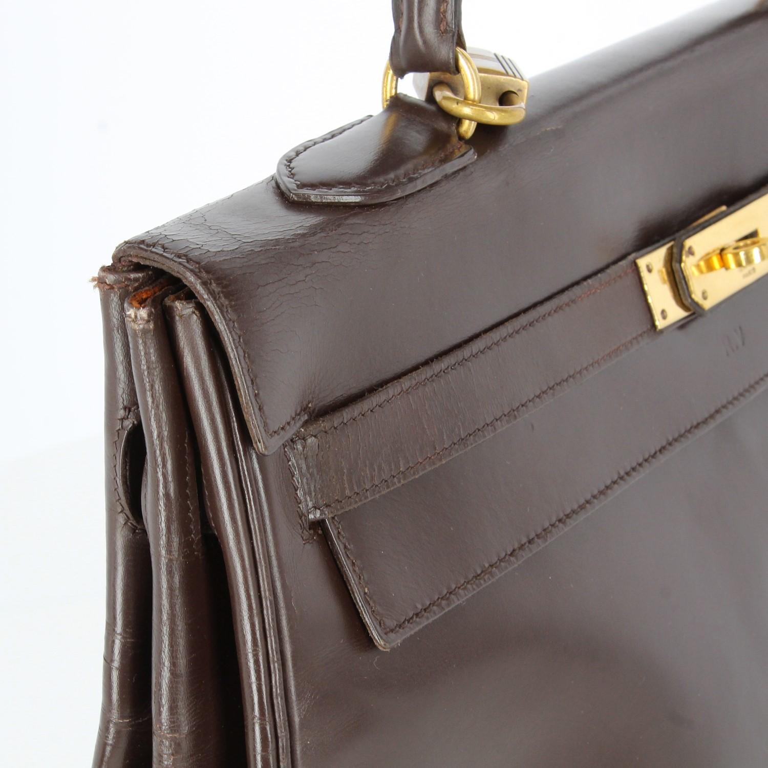 1966s Hermès Vintage Brown Leather Kelly Bag 10