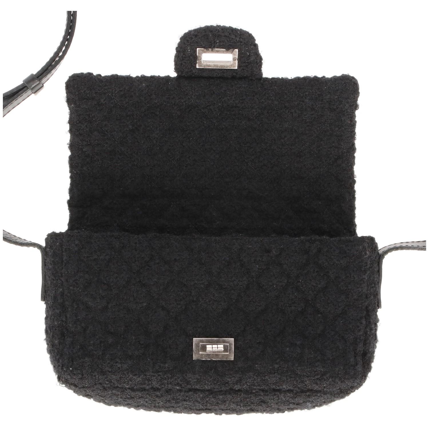 2008-2009s Chanel Black Tweed Vintage Bag 7