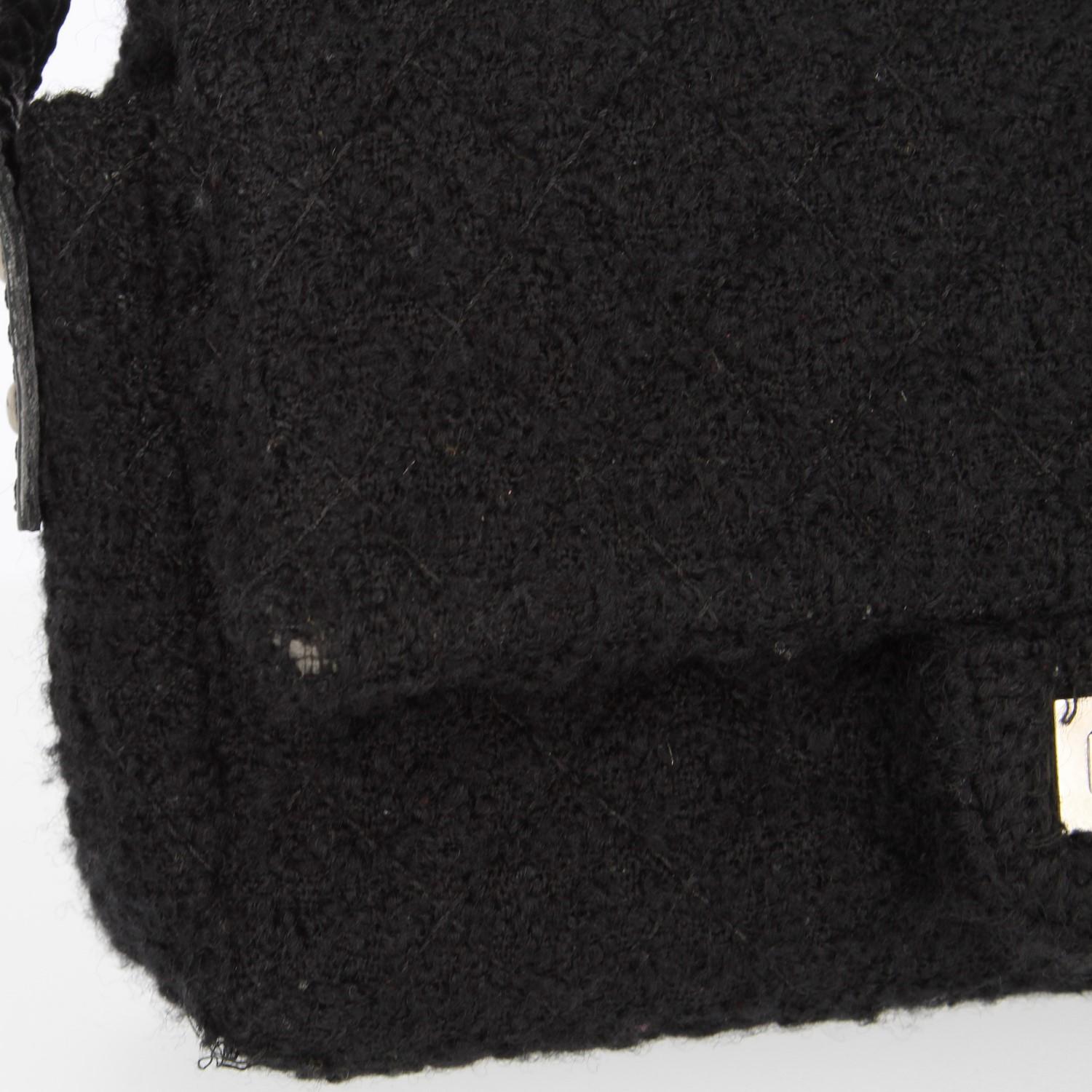 2008-2009s Chanel Black Tweed Vintage Bag 5