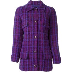 Chanel Purple Wool Vintage Jacket, 1990s