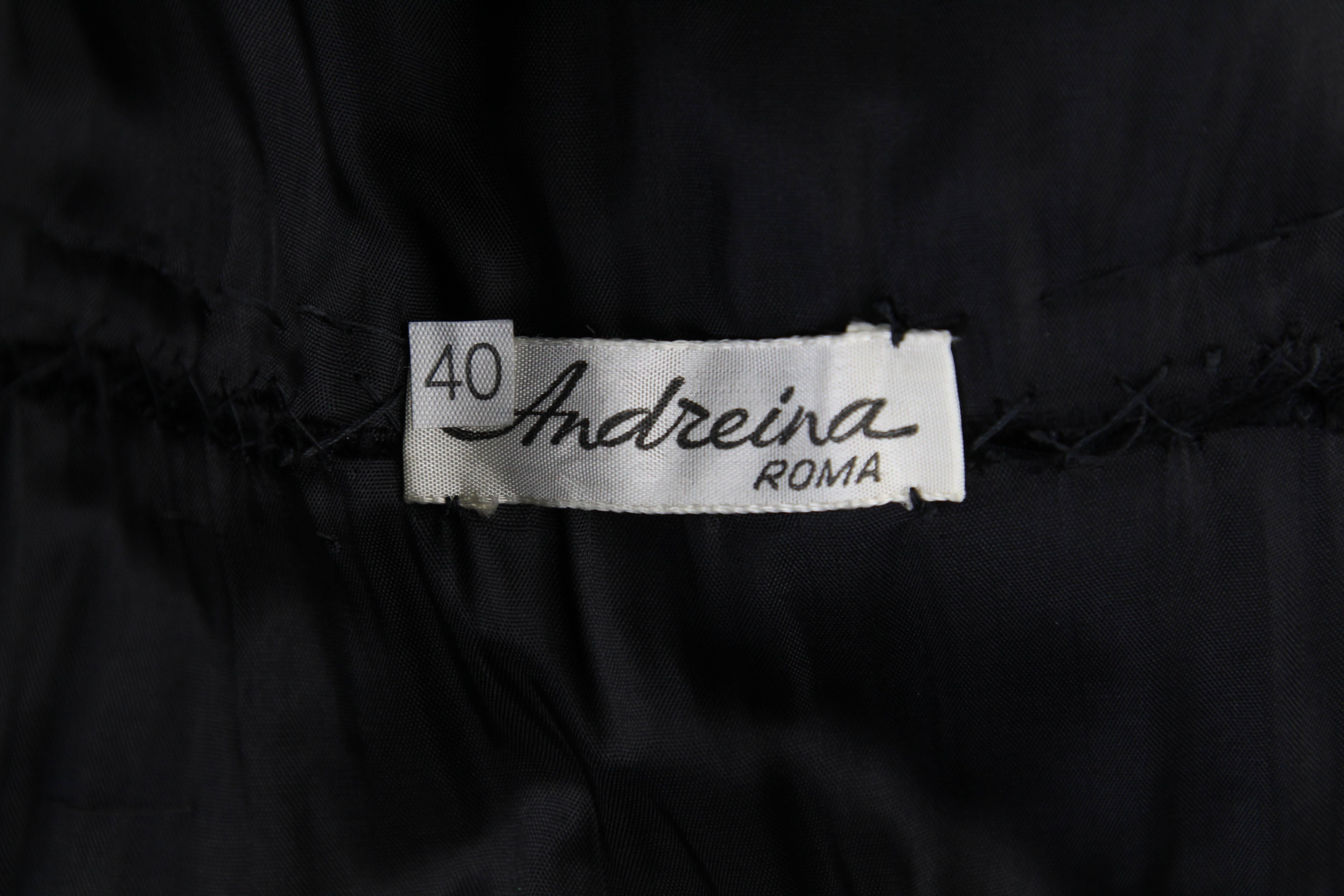 1960 Artisanal Black Sequined Dress 6