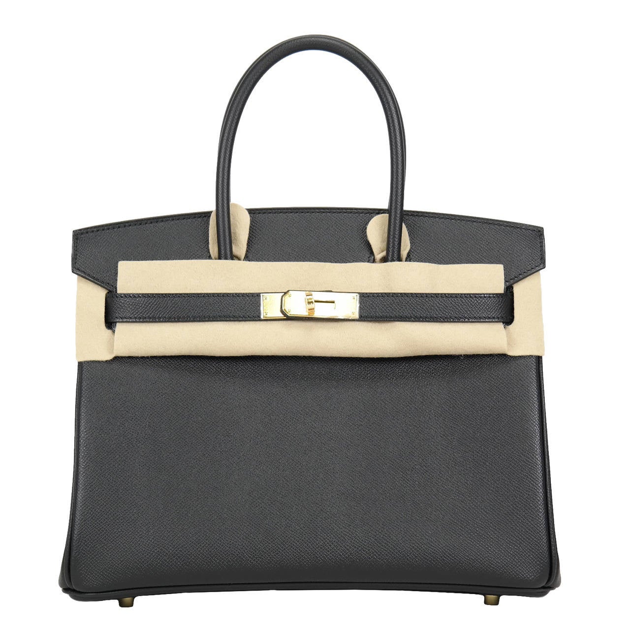 HERMES Birkin Bag 30cm Black Veau Togo Gold Hardware at 1stdibs