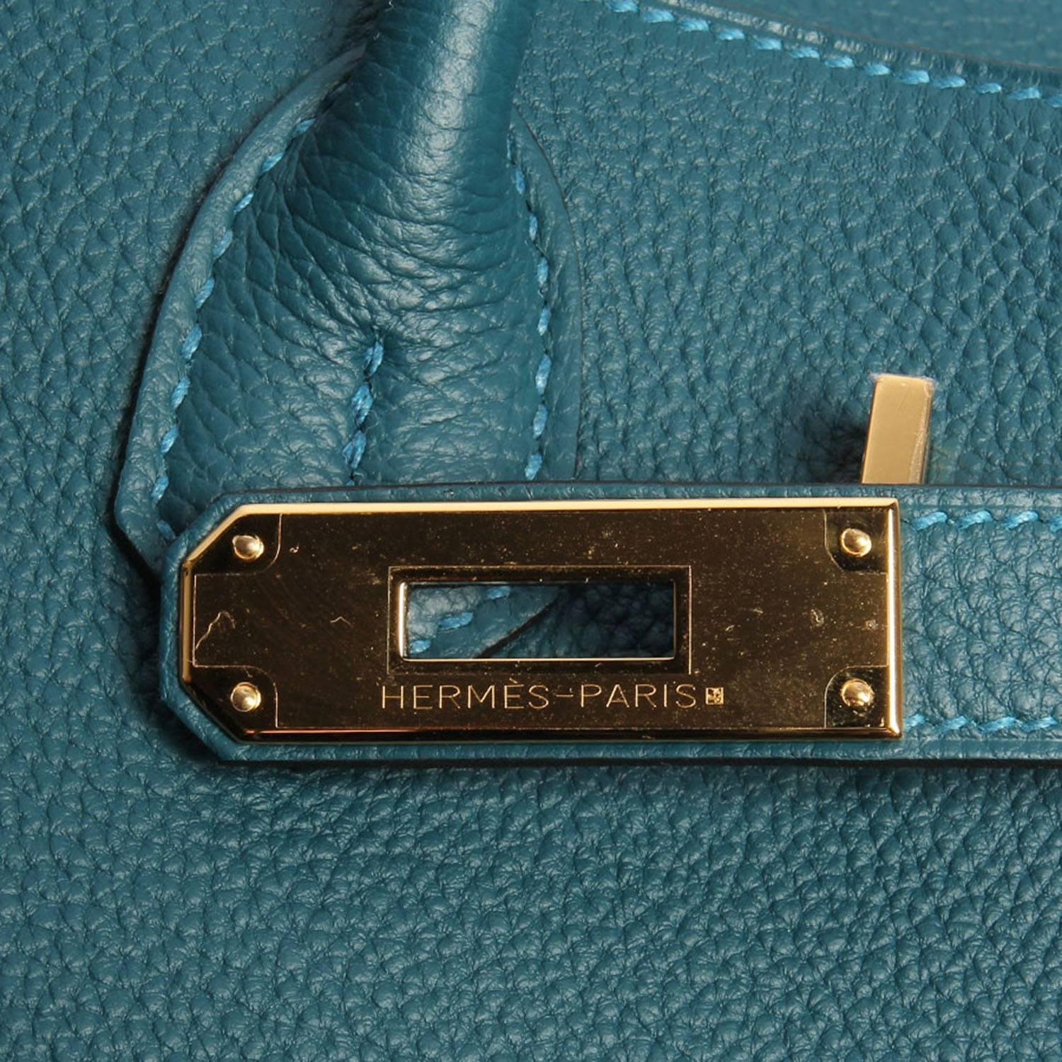 Women's Hermes Handbag Birkin 30 1P Colvert Togo Leather Gold Hardware 2016