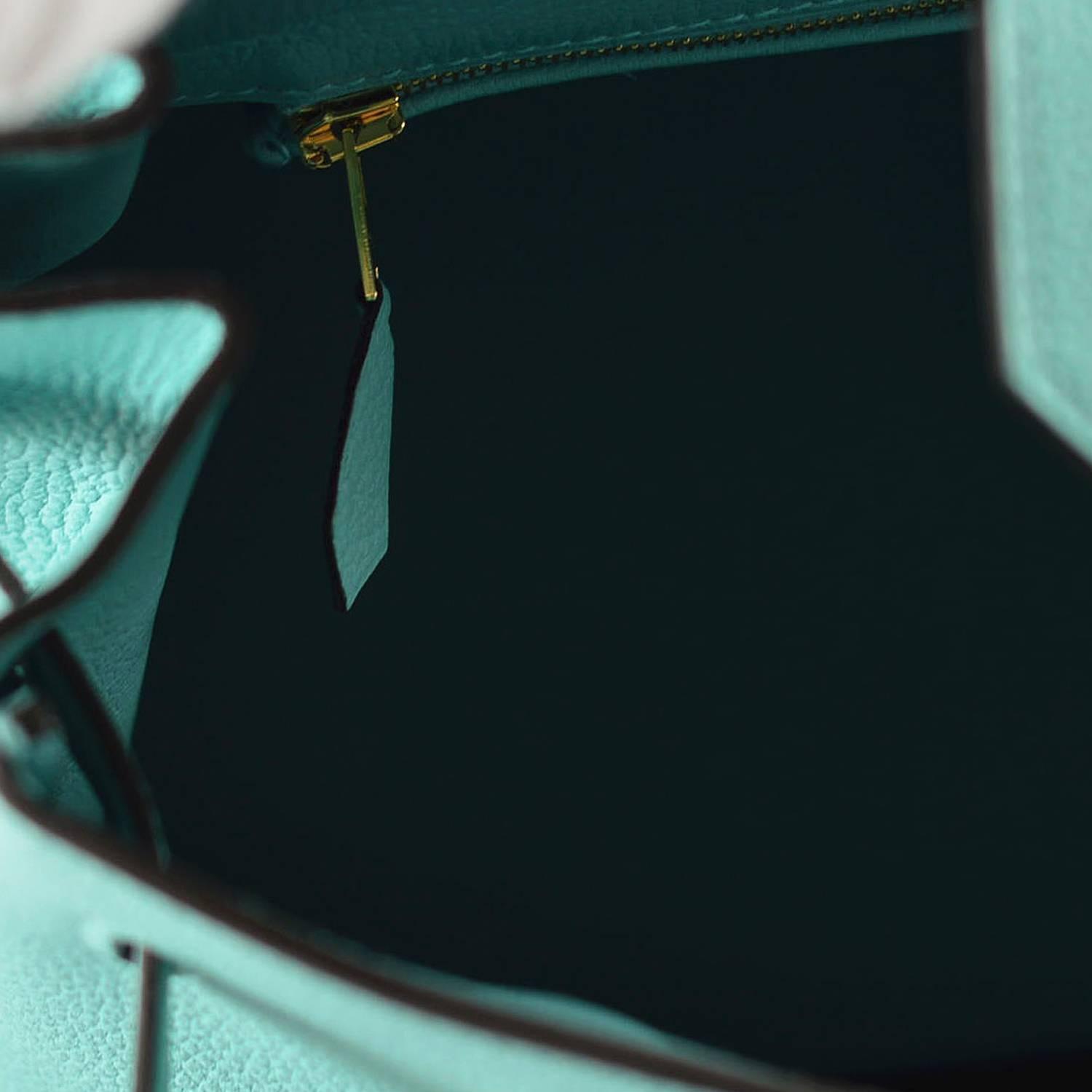 HERMES Birkin bag 30 Togo Blue Atoll Gold Hardware 2015 For Sale ...