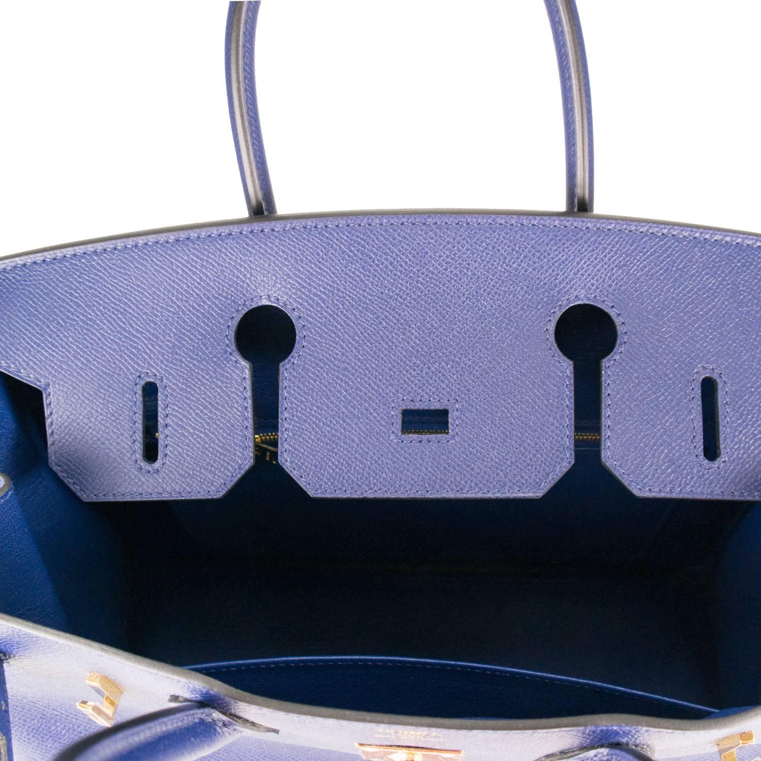 Hermes Handbag Birkin 30 Veau Epsom Bleu Saphir Gold Hardware 2016. 1