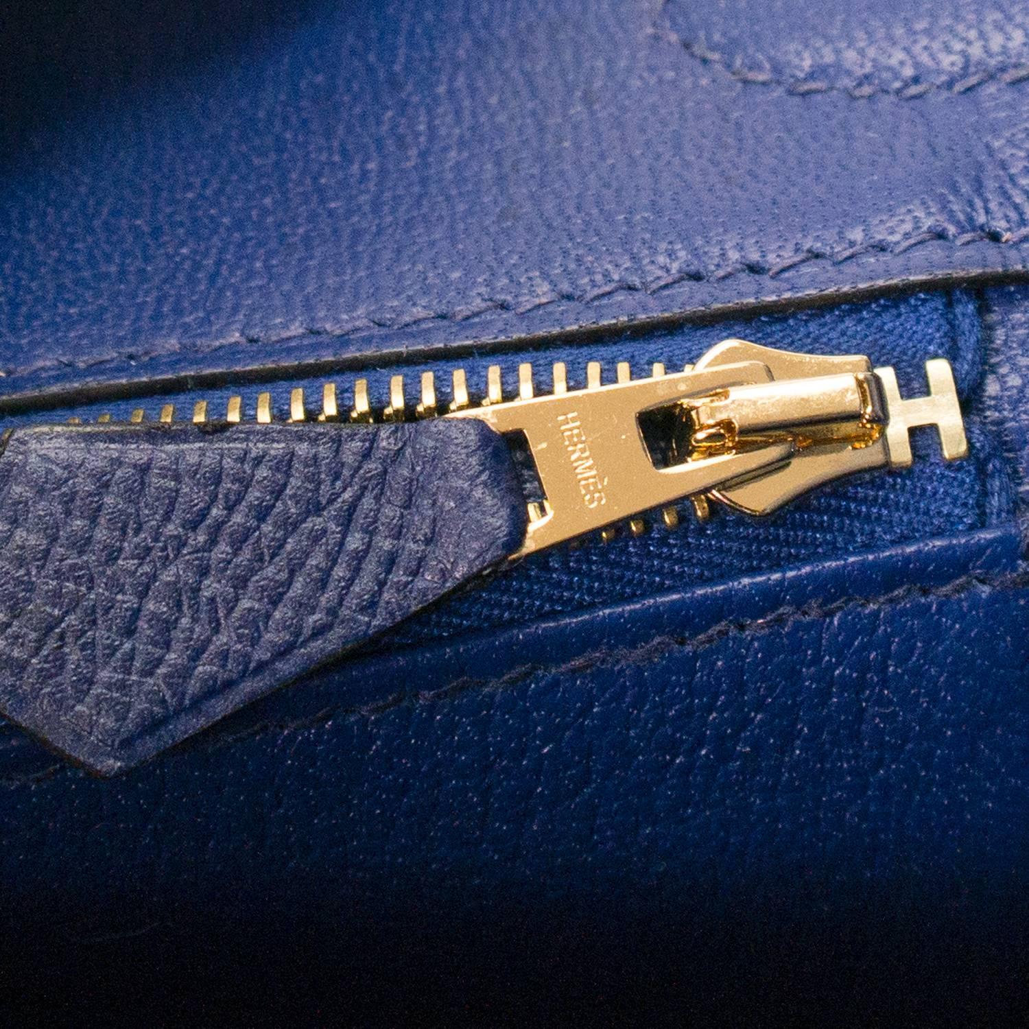 Hermes Handbag Birkin 30 Veau Epsom Bleu Saphir Gold Hardware 2016. 2