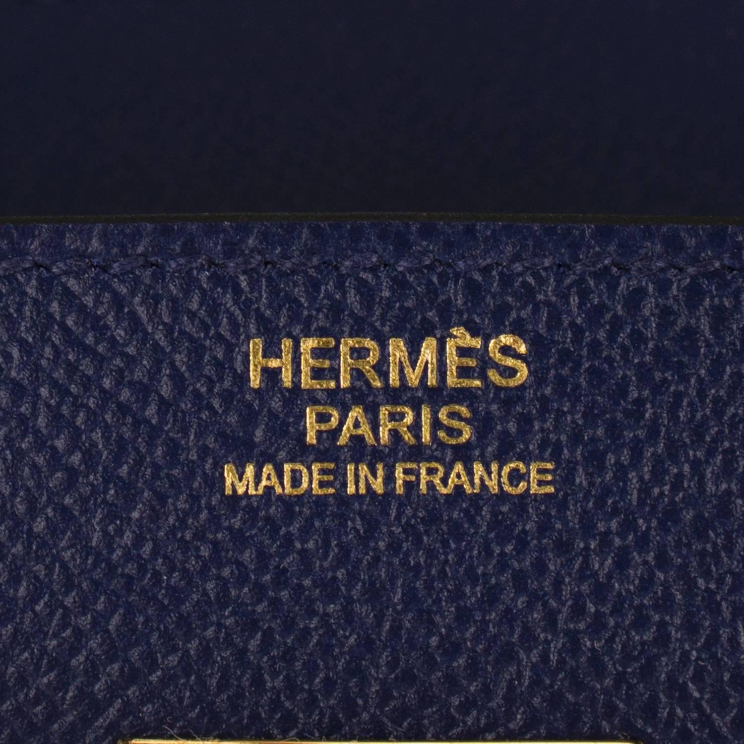 Hermes Handbag Birkin 30 Veau Epsom Bleu Saphir Gold Hardware 2016. 3
