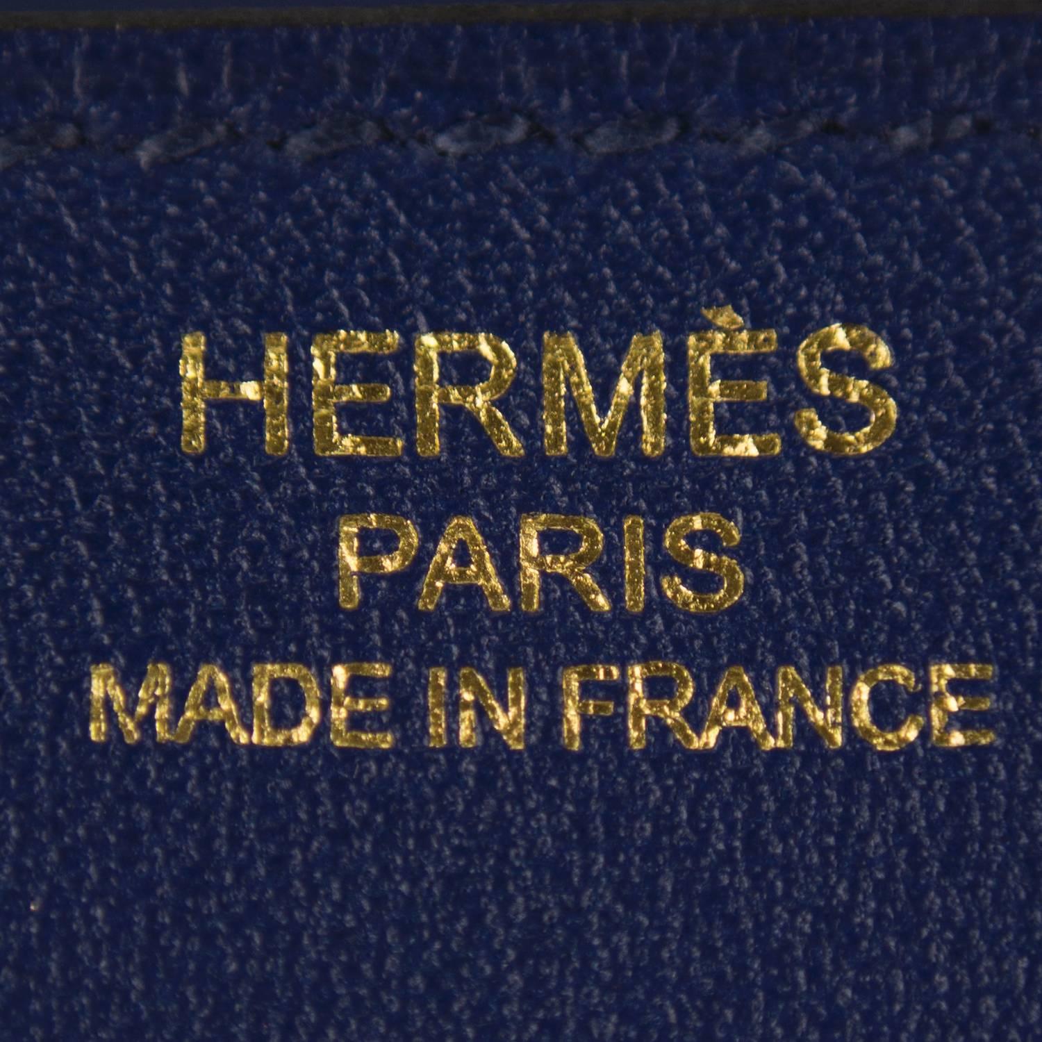 Hermes Handbag Birkin 25 Swift Leather 73 Blue Saphir Gold Hardware 2015. 3