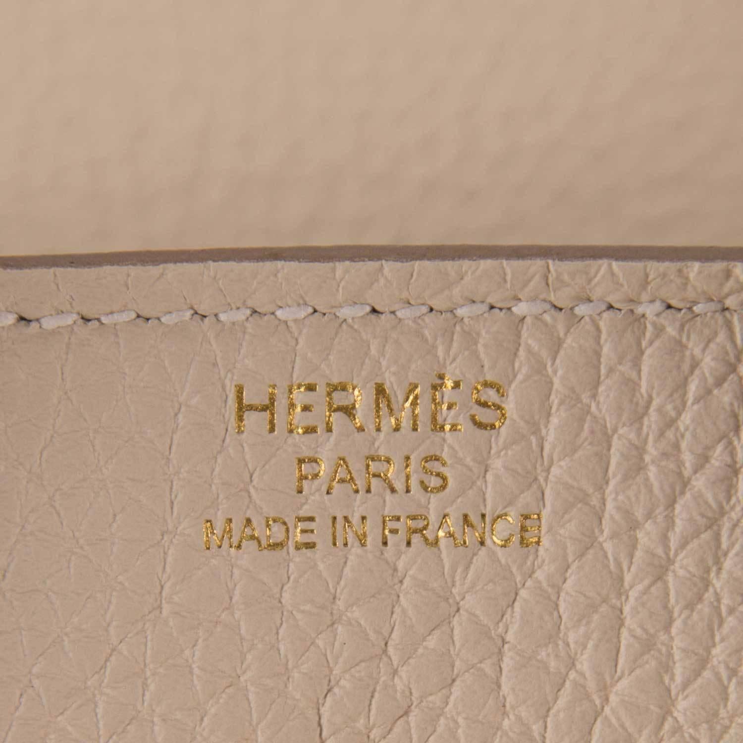 Hermes Handbag Birkin 25 Togo Craie Gold Hardware 2015. In New Condition In Miami, FL