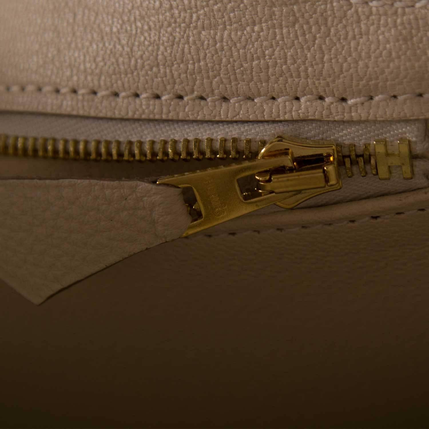 Hermes Handbag Birkin 25 Togo Craie Gold Hardware 2015. 2