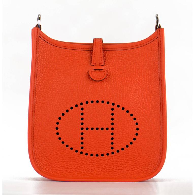 Hermes Evelyne 16 Amazone Taurillon Clemence/Sangle Wool y Unie Capuccine  Pallad at 1stDibs