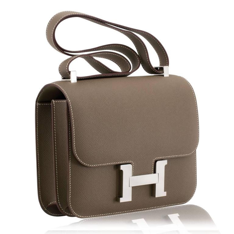 Hermes Handbag CONSTANCE III 24cm Epsom Leather 18 Etoupe Color PHW ...