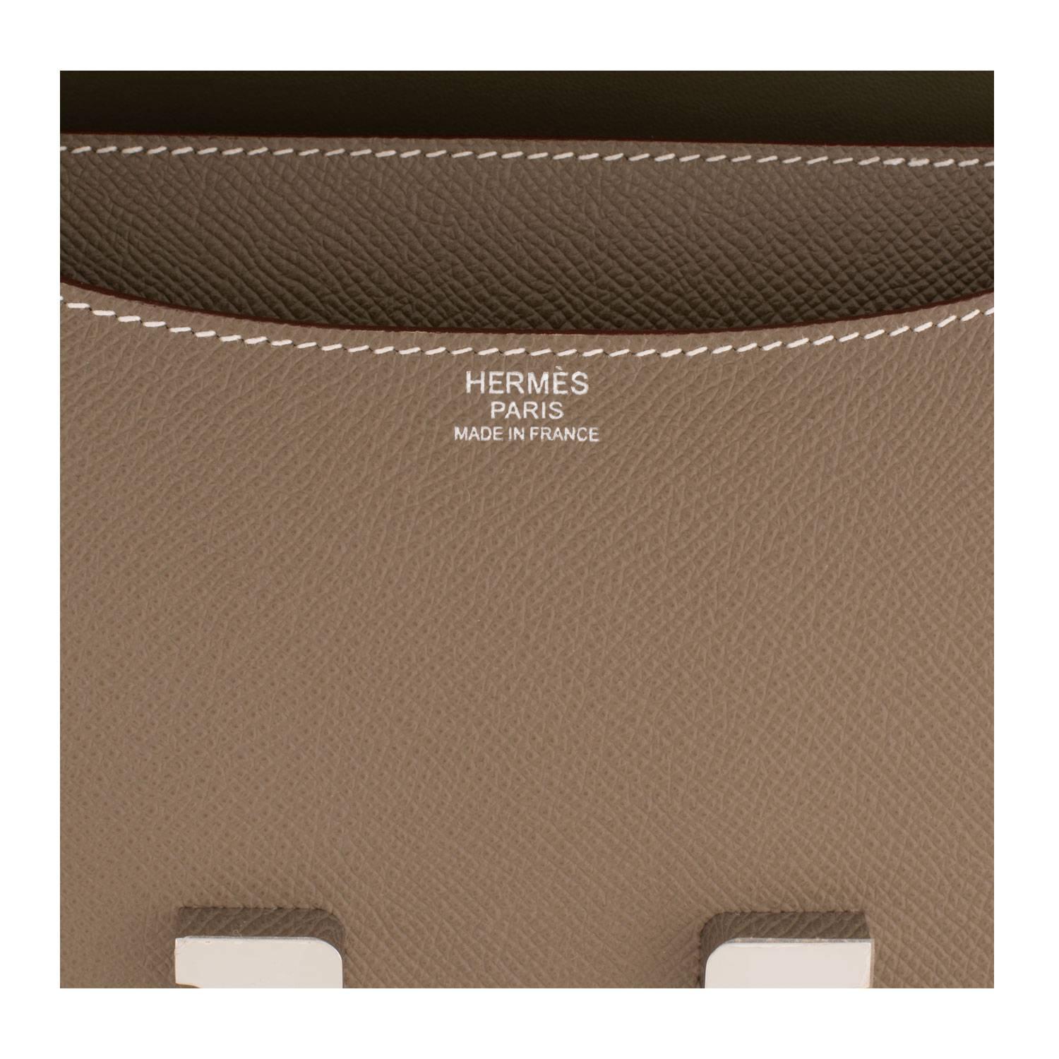Hermes Handbag CONSTANCE III 24cm Epsom Leather 18 Etoupe Color PHW 2016 2