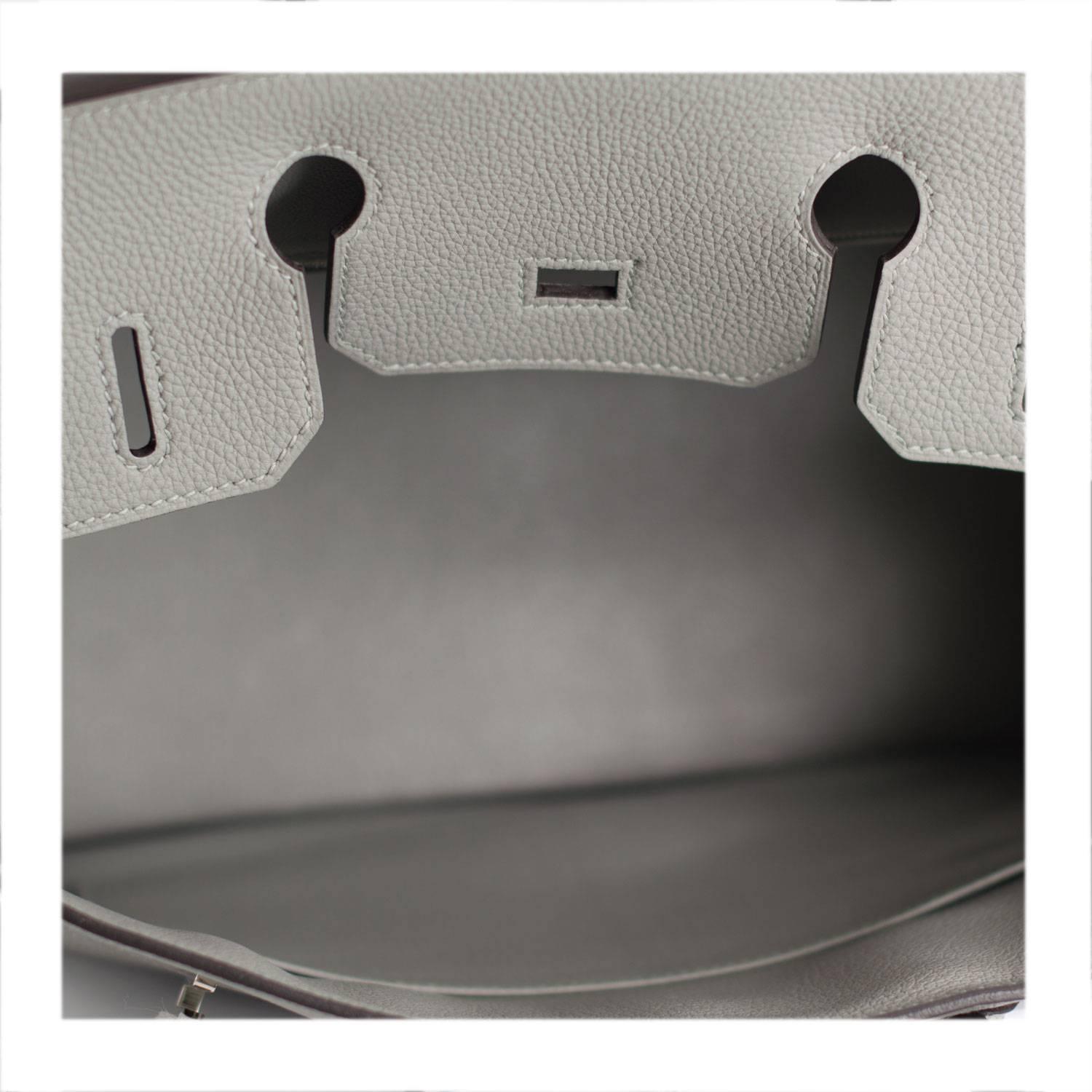 Hermes Handbag Birkin 30 Togo Leather 4Z Gris Mouette Color Palladium Hardware 2 3