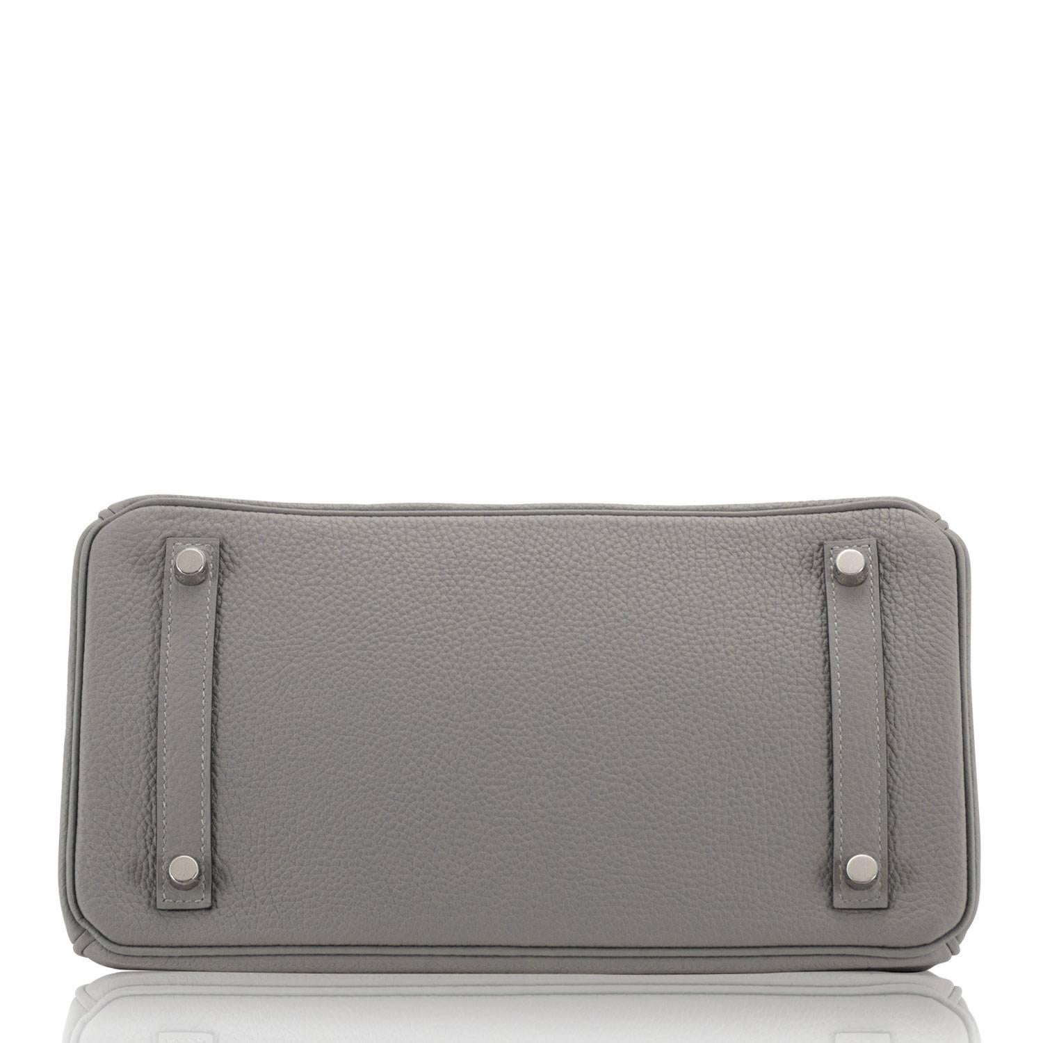 Hermes Handbag Birkin 30 Togo Leather 4Z Gris Mouette Color Palladium Hardware 2 In New Condition In Miami, FL