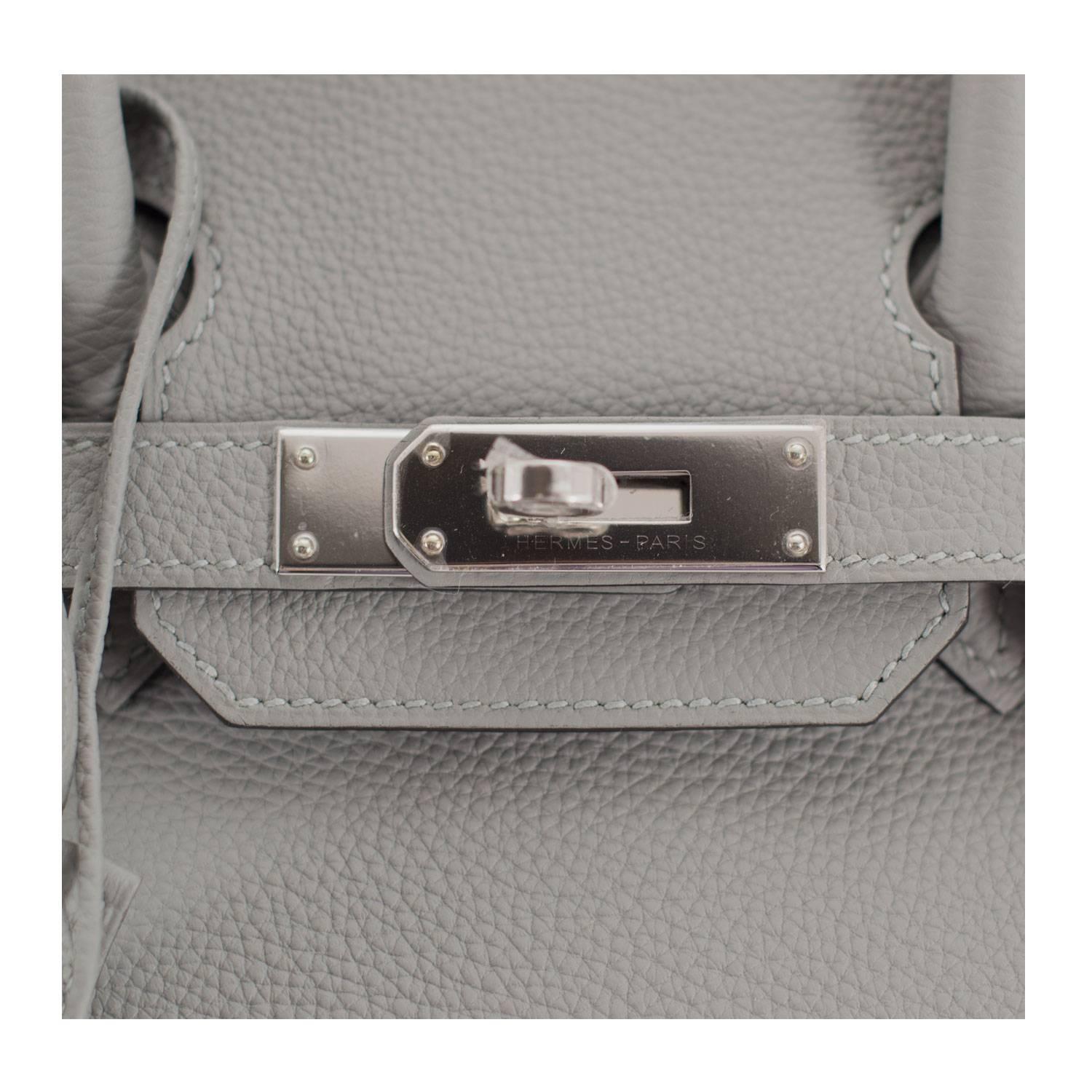 Women's Hermes Handbag Birkin 30 Togo Leather 4Z Gris Mouette Color Palladium Hardware 2