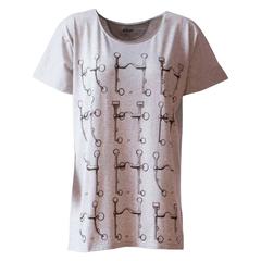Hermes T-Shirt Mors de Selle Jersey Chine Size 36 Color Grey 2015.