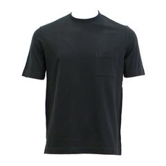 Hermes T-Shirt Ras du Cou Pique de Cotton Size M Color Noir 2016.