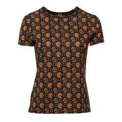 Hermes T-Shirt Jersey Tattersale on Cotton Size 38 Color Bleu/Orange 2016.