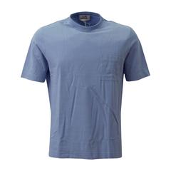 Hermes T-Shirt Ras Du Cou Pique de Cotton Size L 69 Color Blue Ciel 2016.