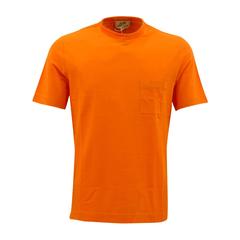 Hermes T-Shirt Ras Du Cou Pique de Cotton Size L 30 Color Orange 2016.