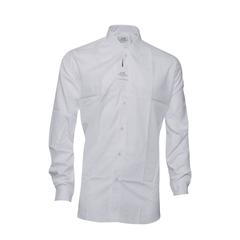 Hermes Chemise Col Droit Popeline de Cotton Unie Size 43 Color Blanc 2016.