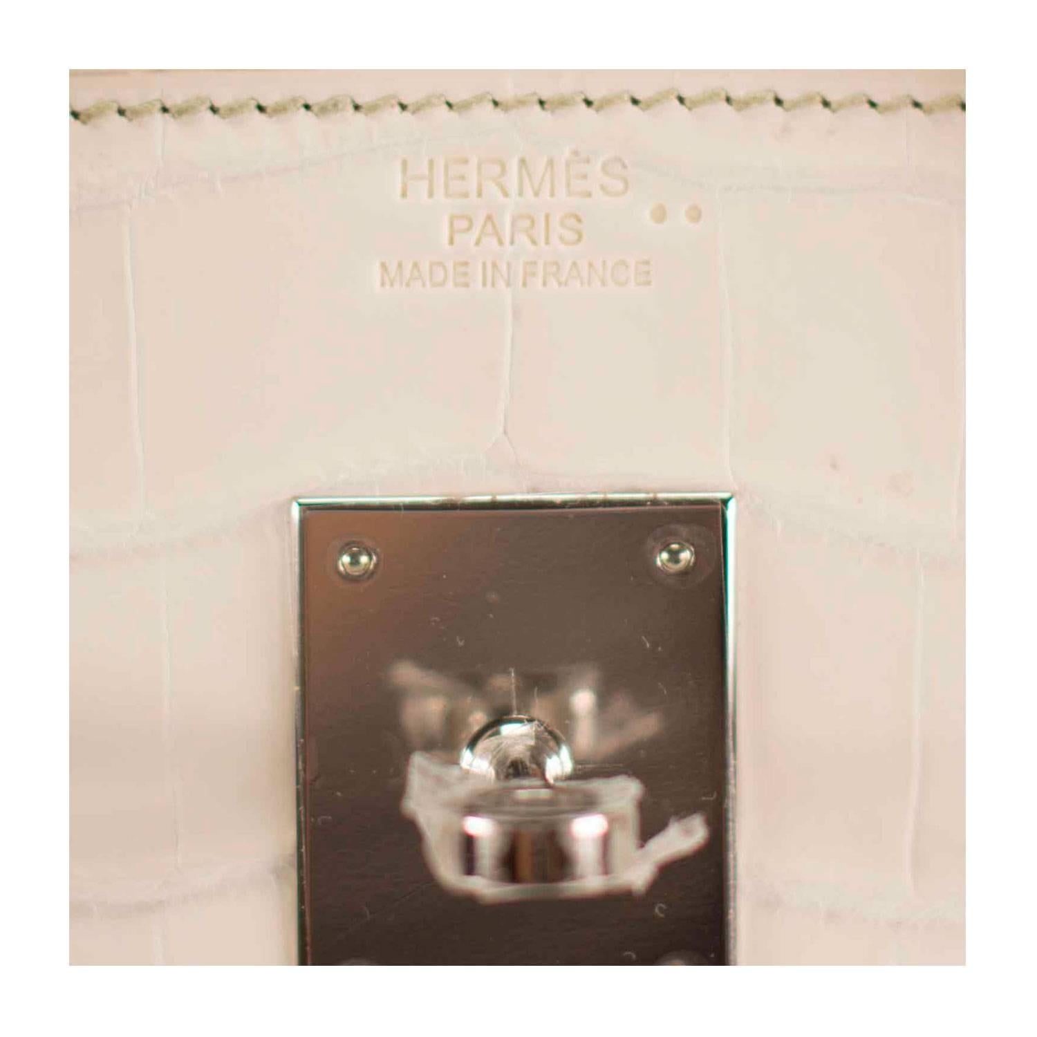 Hermes Birkin 30 Crocodilus Niloticus Leather Himalaya Palladium Hardware 2016 1