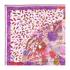 Hermes Carre 100% Silk "Chacun fait son nid" by Nigel Peake 2016