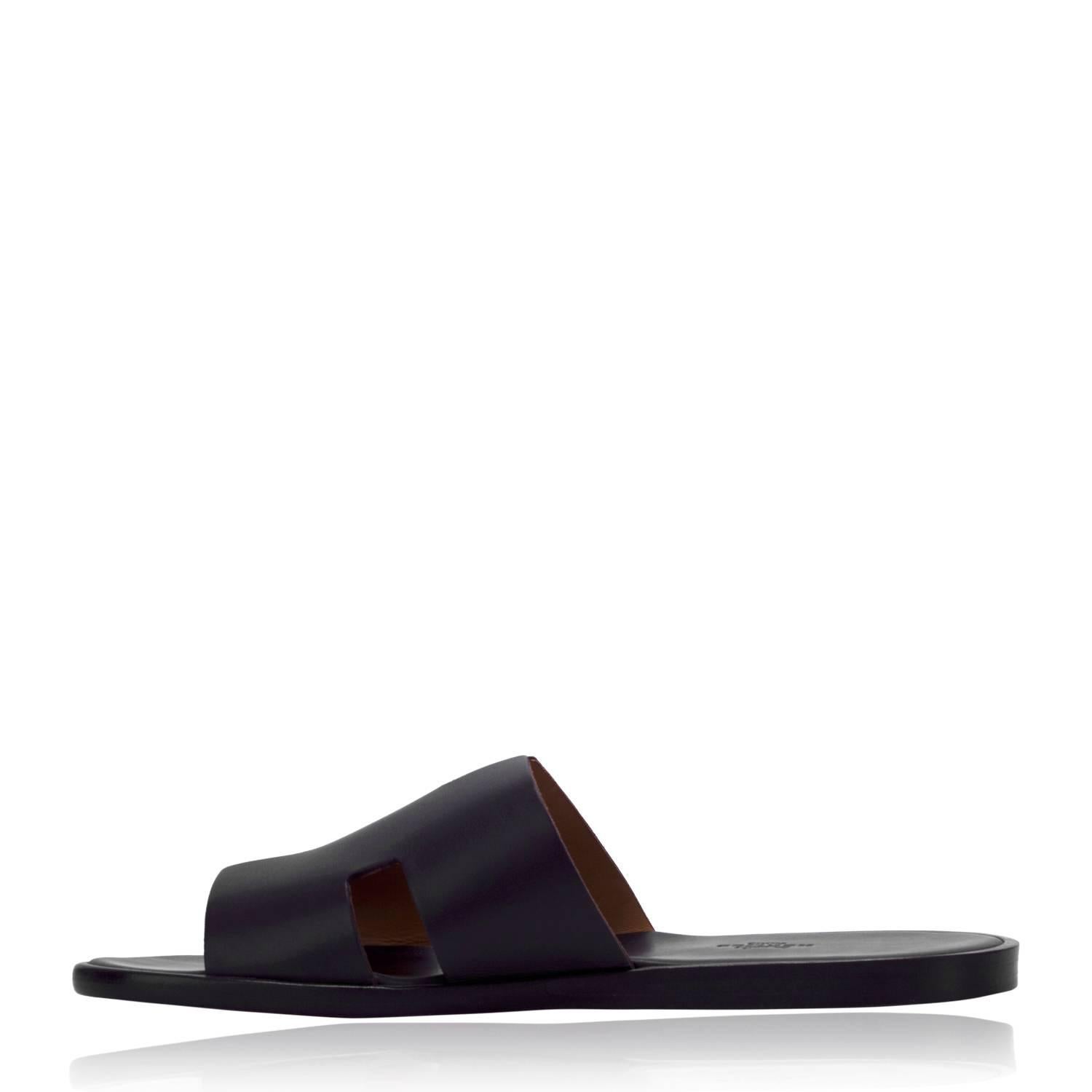 hermes black sandals men